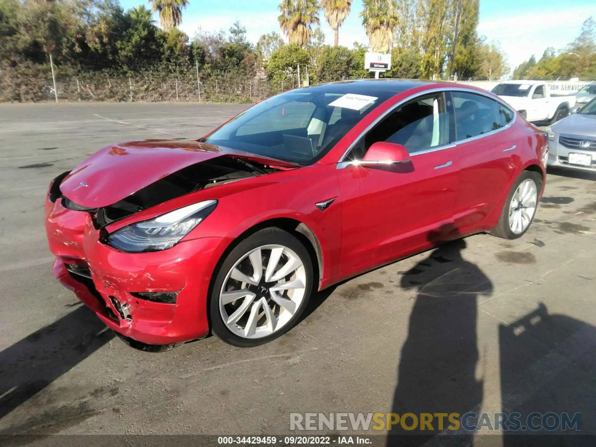 2 Photograph of a damaged car 5YJ3E1EBXKF521617 TESLA MODEL 3 2019