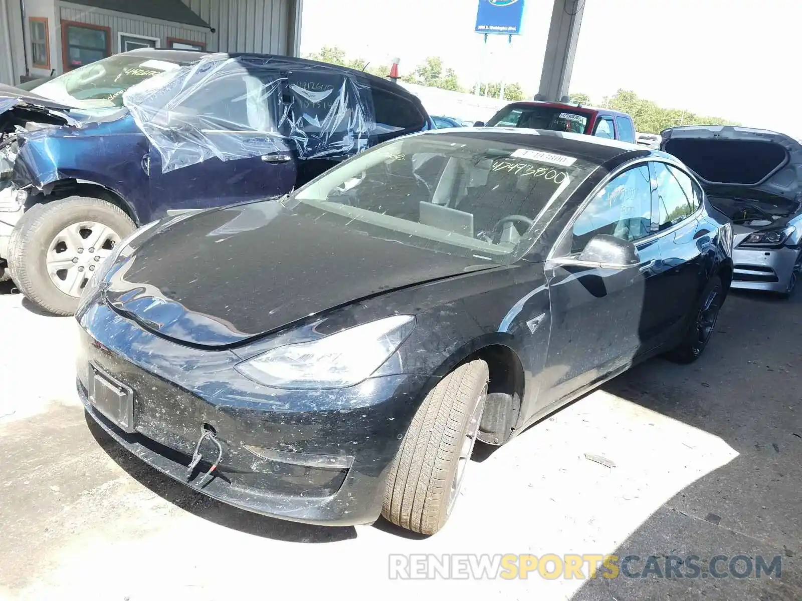 2 Photograph of a damaged car 5YJ3E1EN4KF432464 TESLA MODEL 3 2019