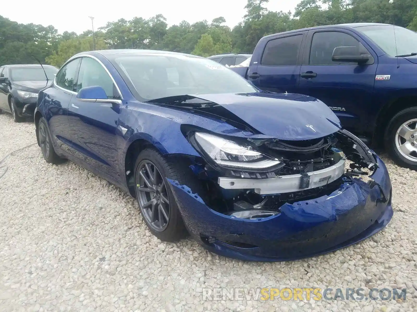 1 Photograph of a damaged car 5YJ3E1EA0LF476325 TESLA MODEL 3 2020