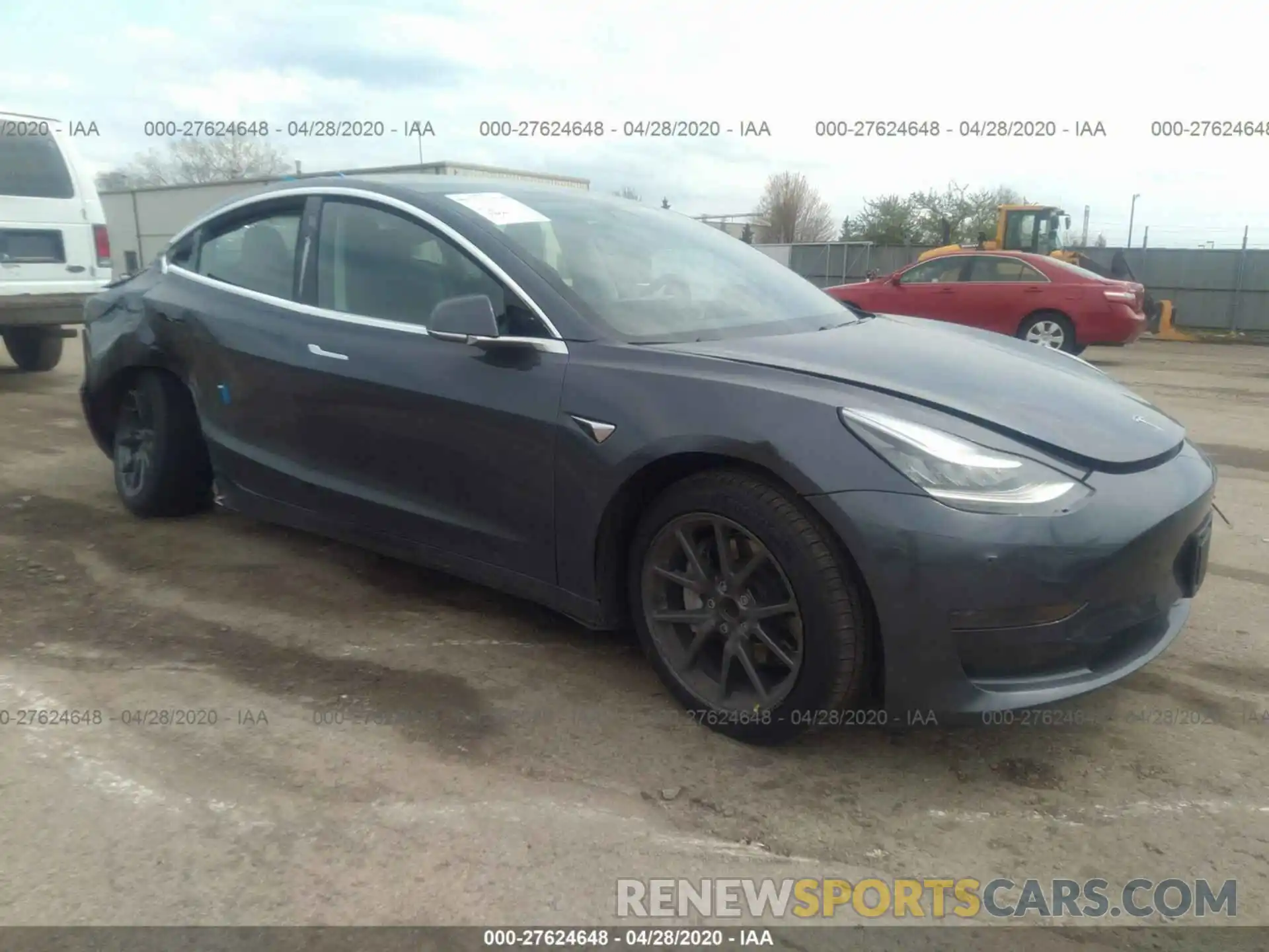 1 Photograph of a damaged car 5YJ3E1EA0LF495828 TESLA MODEL 3 2020