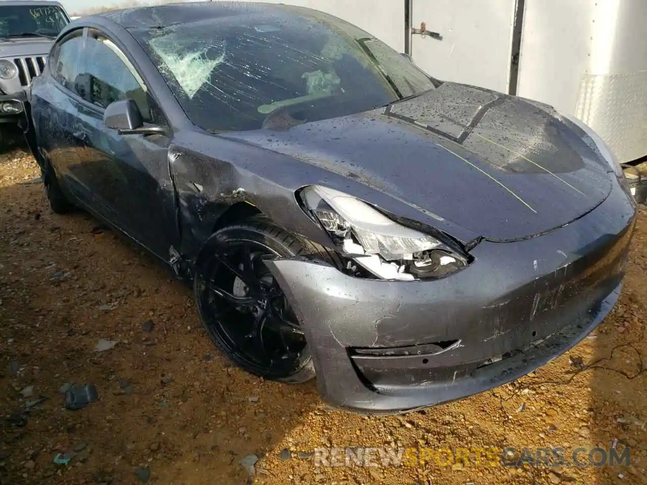 1 Photograph of a damaged car 5YJ3E1EA0LF496011 TESLA MODEL 3 2020