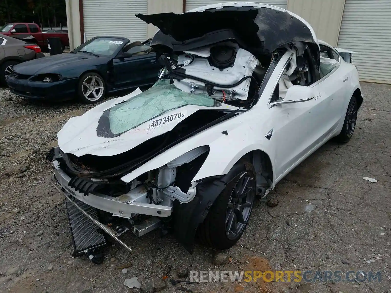 2 Photograph of a damaged car 5YJ3E1EA0LF504141 TESLA MODEL 3 2020