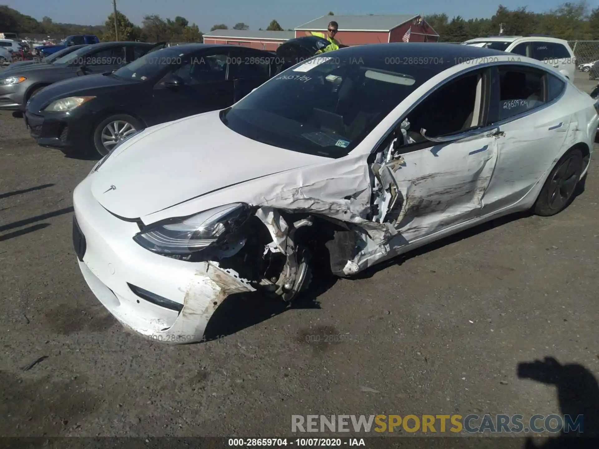 6 Photograph of a damaged car 5YJ3E1EA0LF504320 TESLA MODEL 3 2020