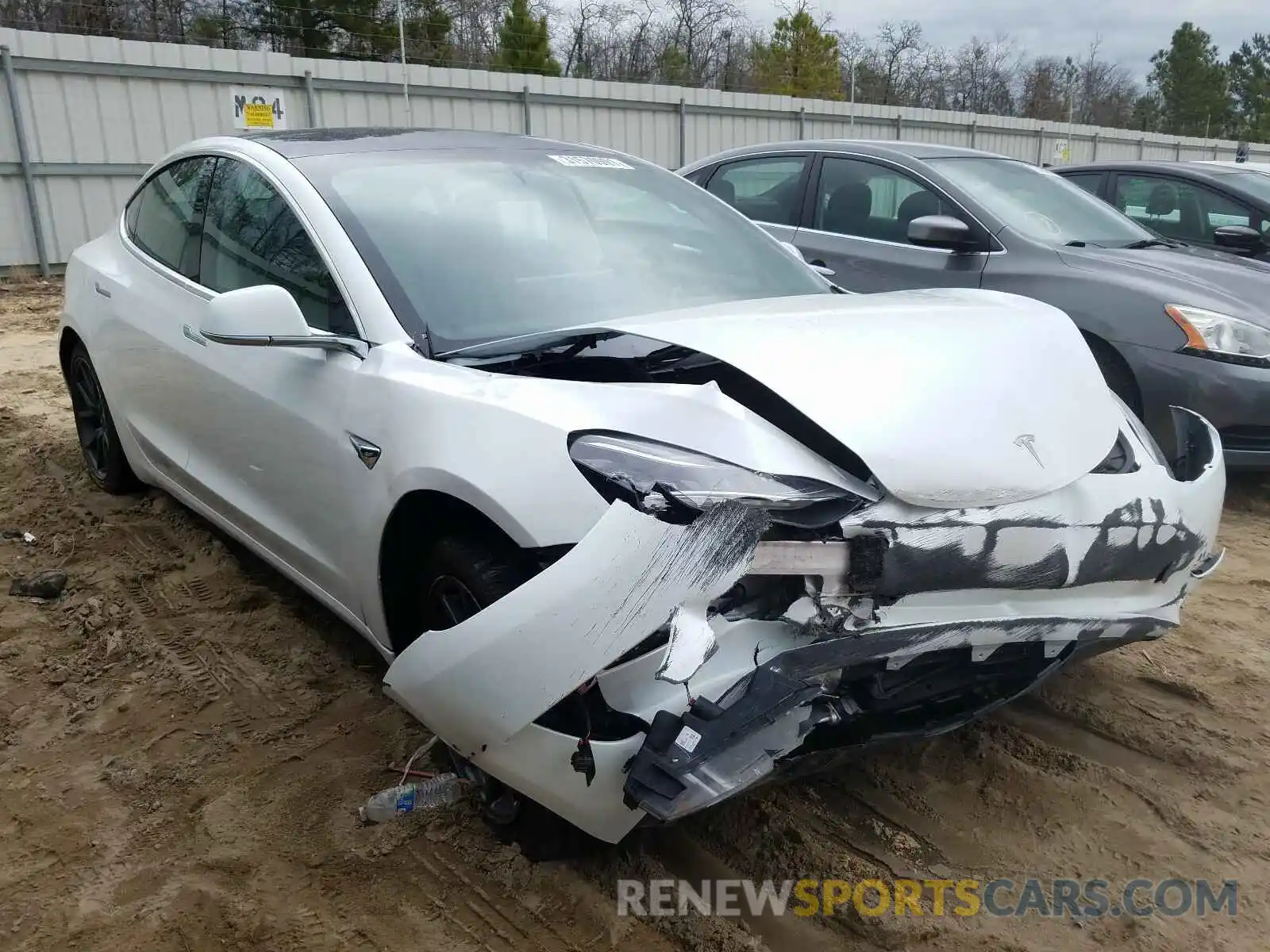 1 Photograph of a damaged car 5YJ3E1EA0LF504446 TESLA MODEL 3 2020