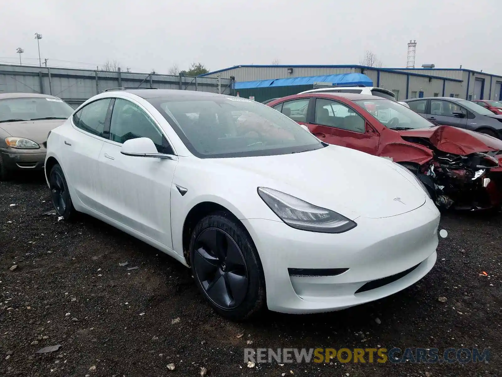 1 Photograph of a damaged car 5YJ3E1EA0LF590714 TESLA MODEL 3 2020