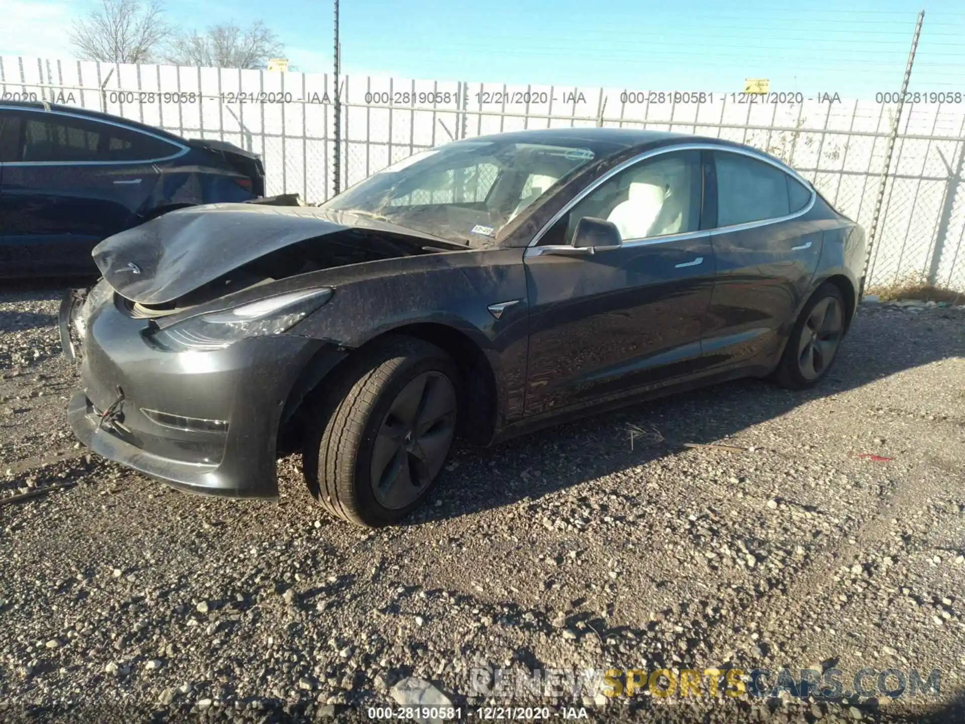 2 Photograph of a damaged car 5YJ3E1EA0LF598845 TESLA MODEL 3 2020