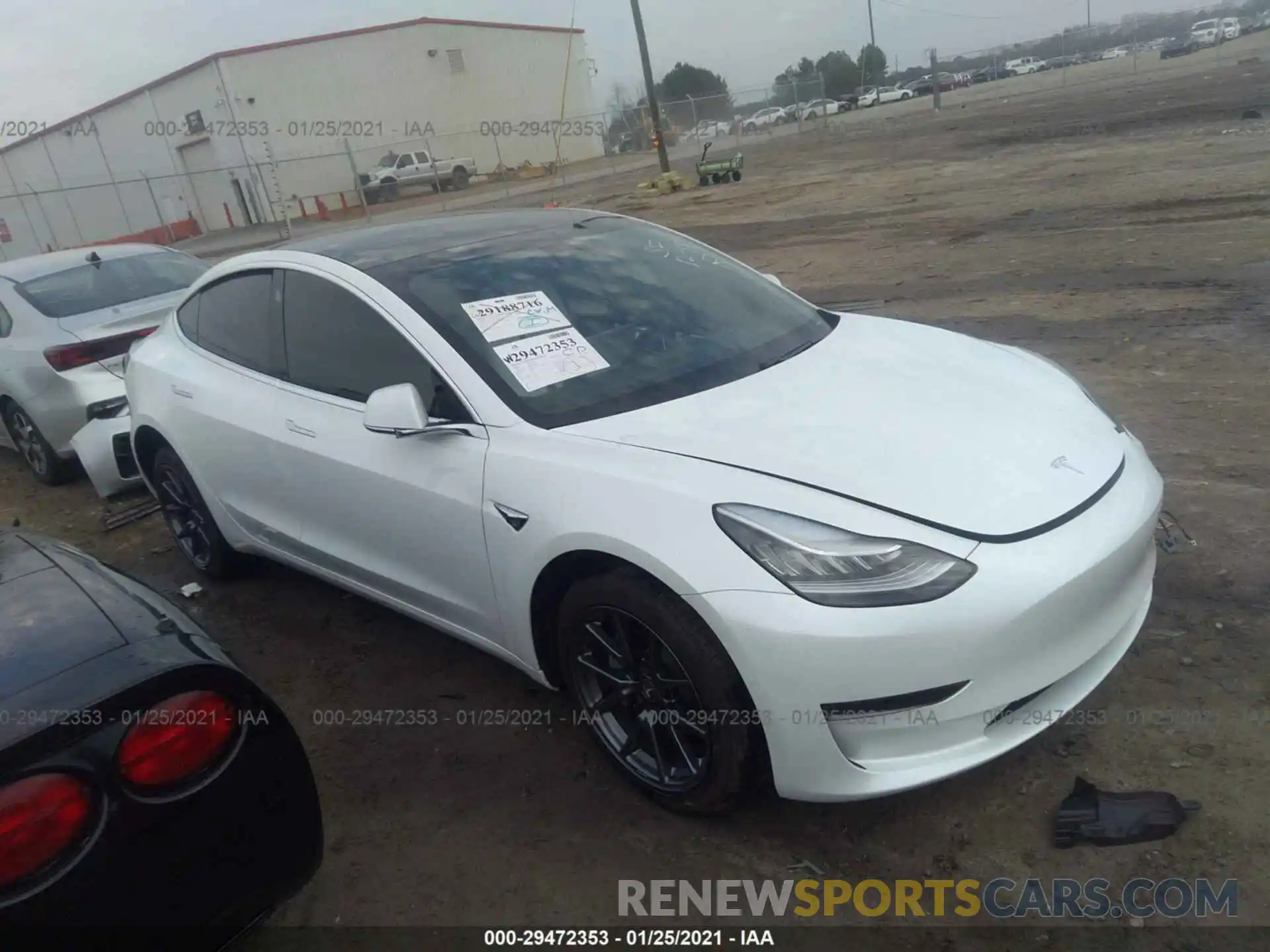 1 Photograph of a damaged car 5YJ3E1EA0LF598960 TESLA MODEL 3 2020