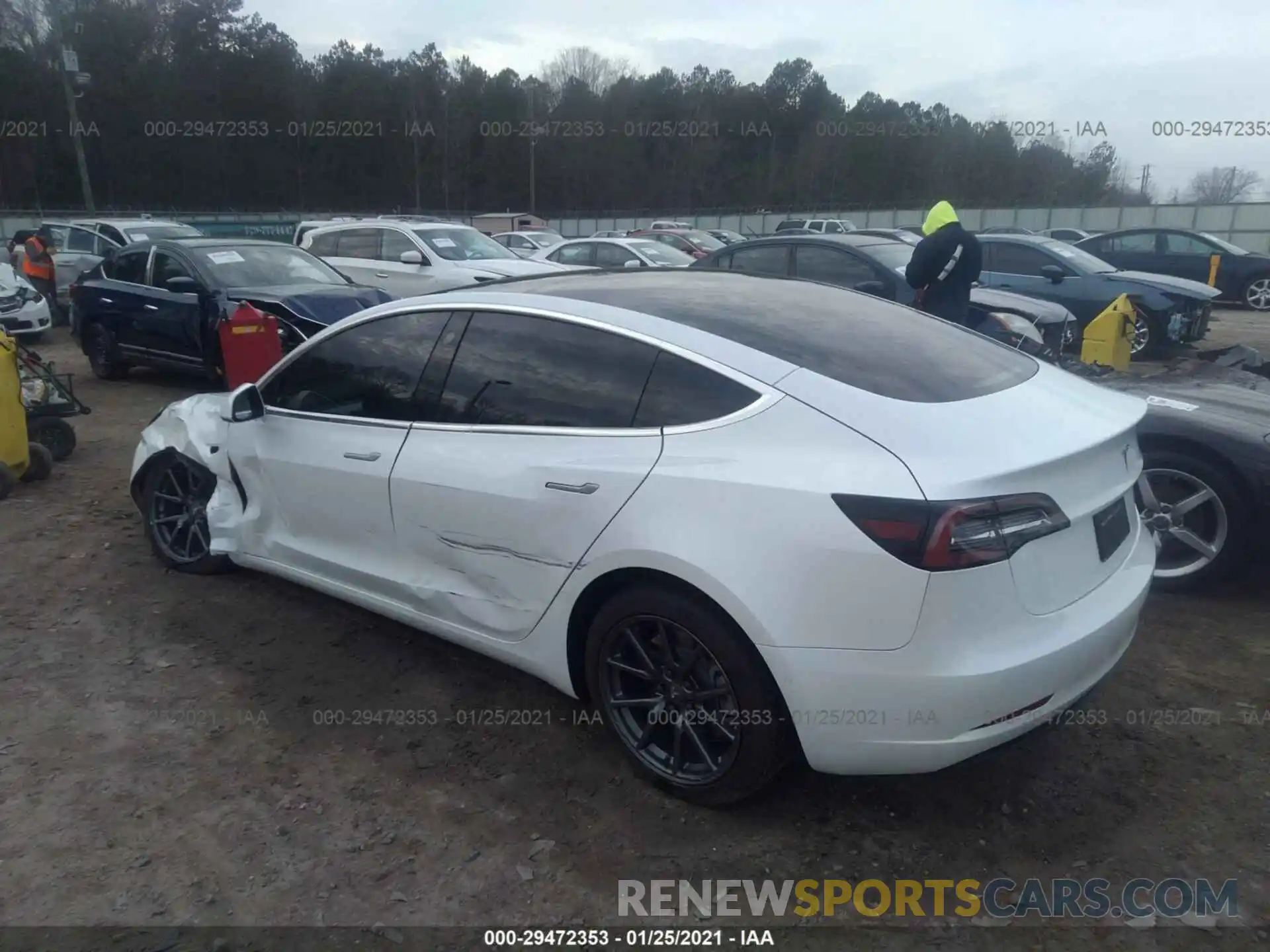 3 Photograph of a damaged car 5YJ3E1EA0LF598960 TESLA MODEL 3 2020