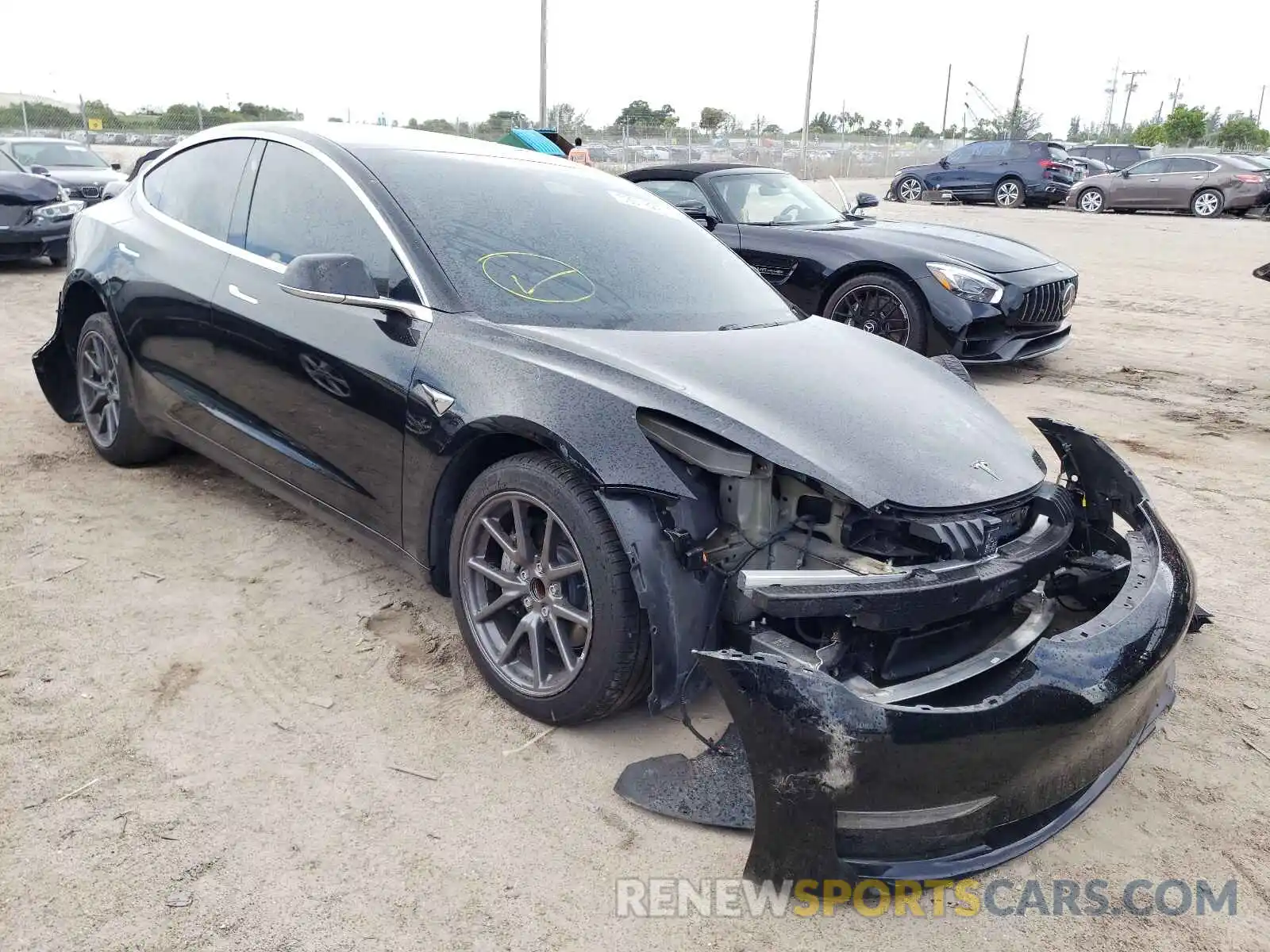 1 Photograph of a damaged car 5YJ3E1EA0LF611156 TESLA MODEL 3 2020