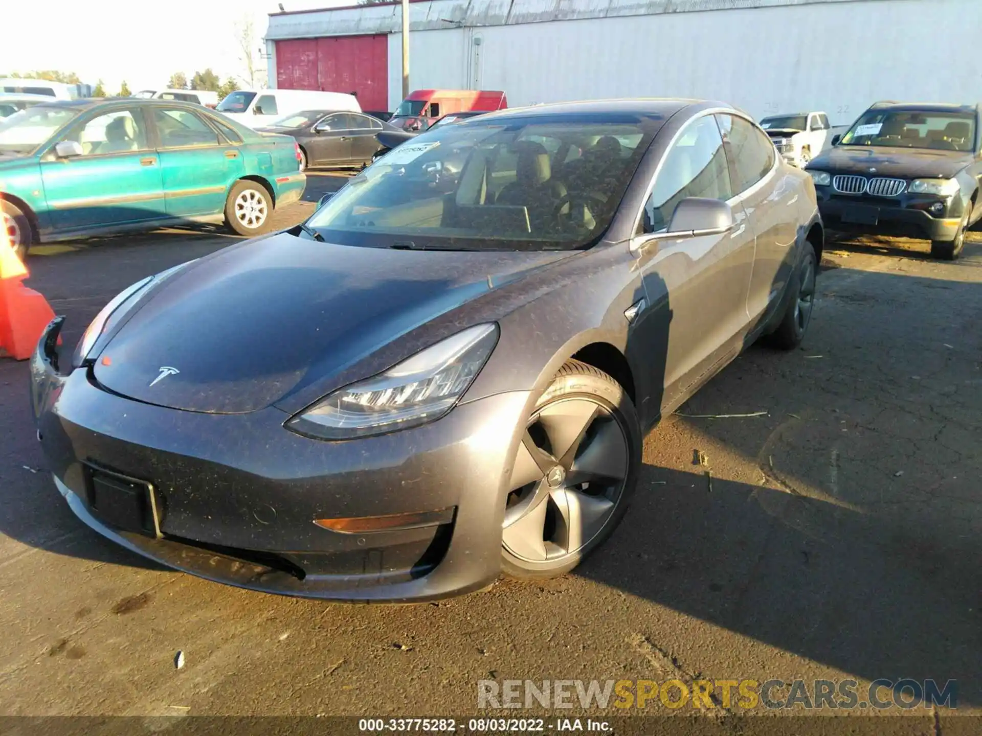 2 Photograph of a damaged car 5YJ3E1EA0LF611464 TESLA MODEL 3 2020