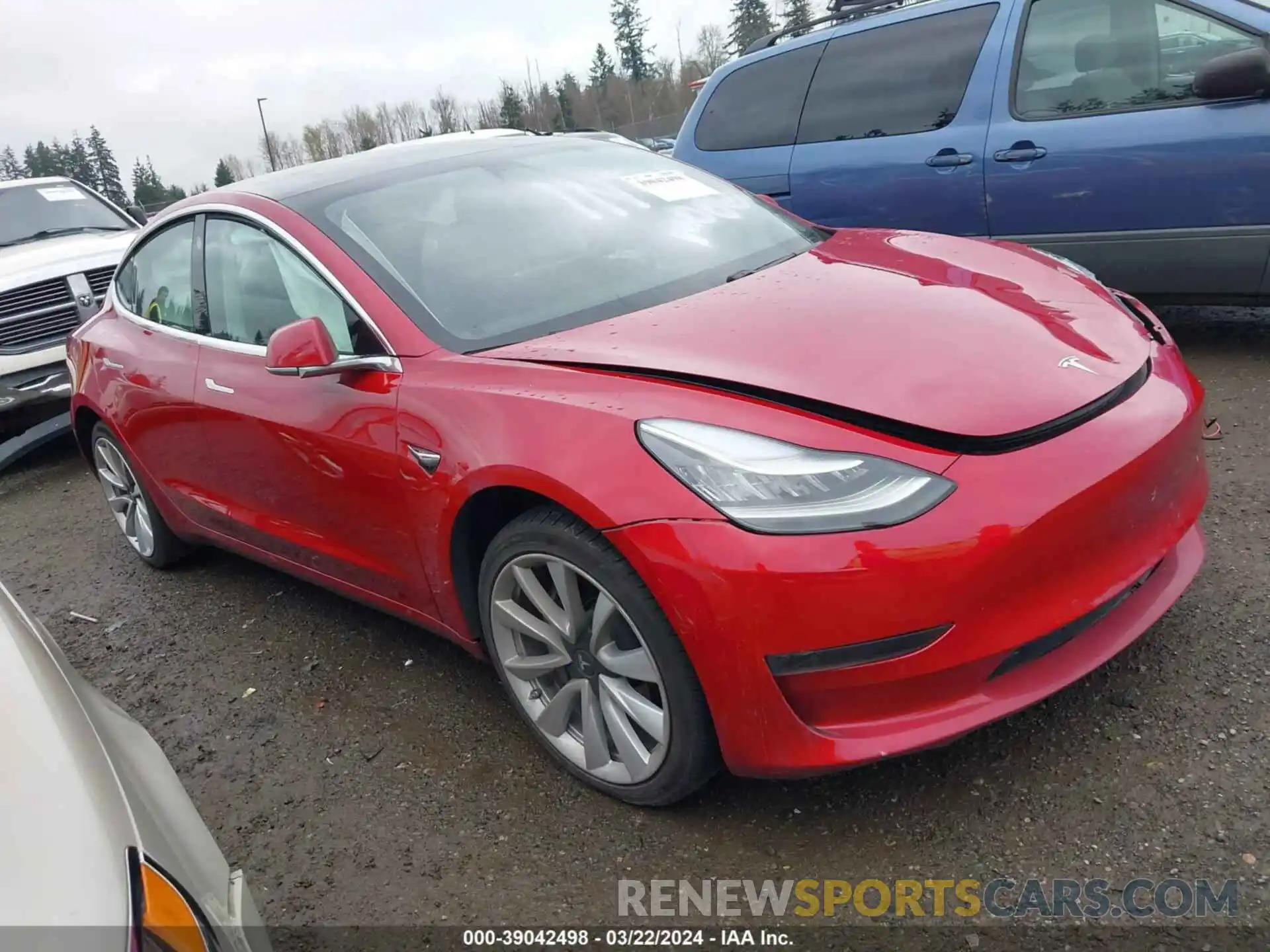 1 Photograph of a damaged car 5YJ3E1EA0LF629737 TESLA MODEL 3 2020