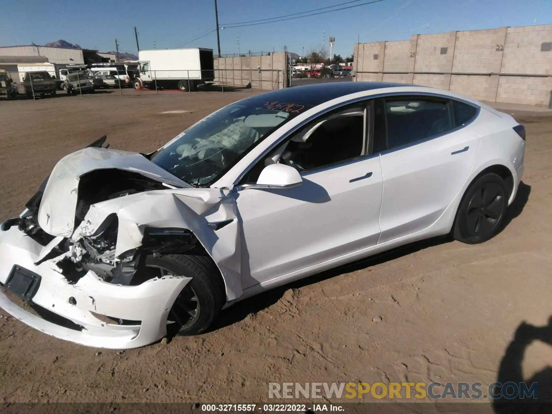 2 Photograph of a damaged car 5YJ3E1EA0LF632105 TESLA MODEL 3 2020