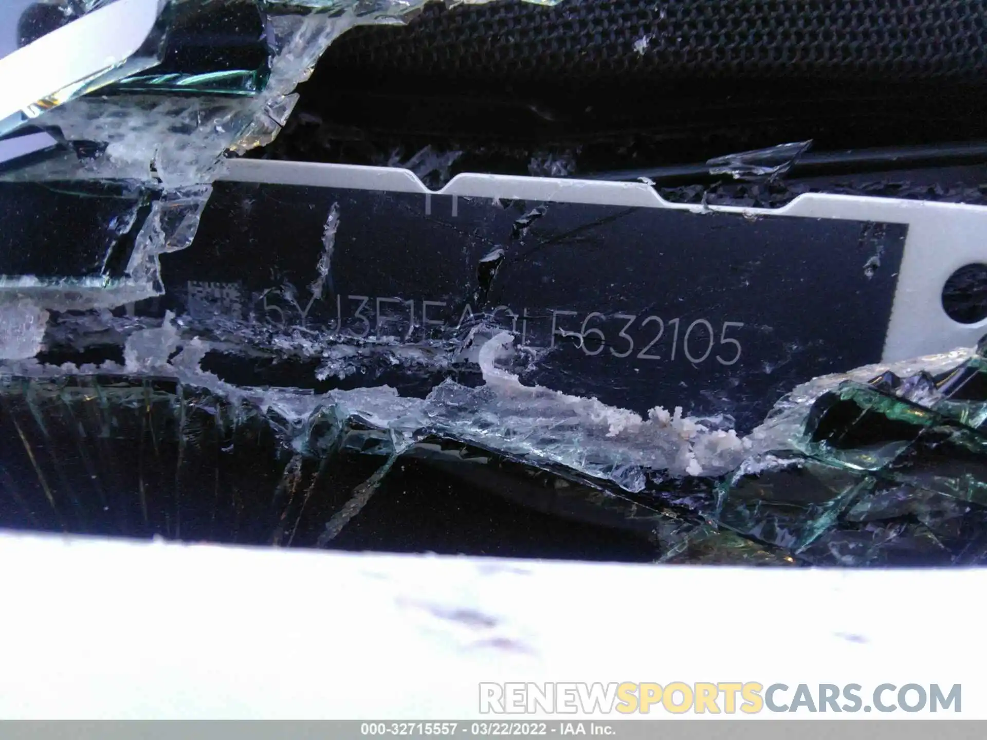 9 Photograph of a damaged car 5YJ3E1EA0LF632105 TESLA MODEL 3 2020