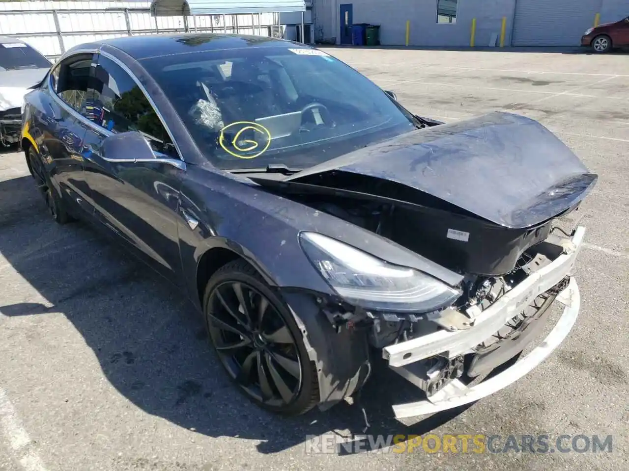 1 Photograph of a damaged car 5YJ3E1EA0LF633299 TESLA MODEL 3 2020