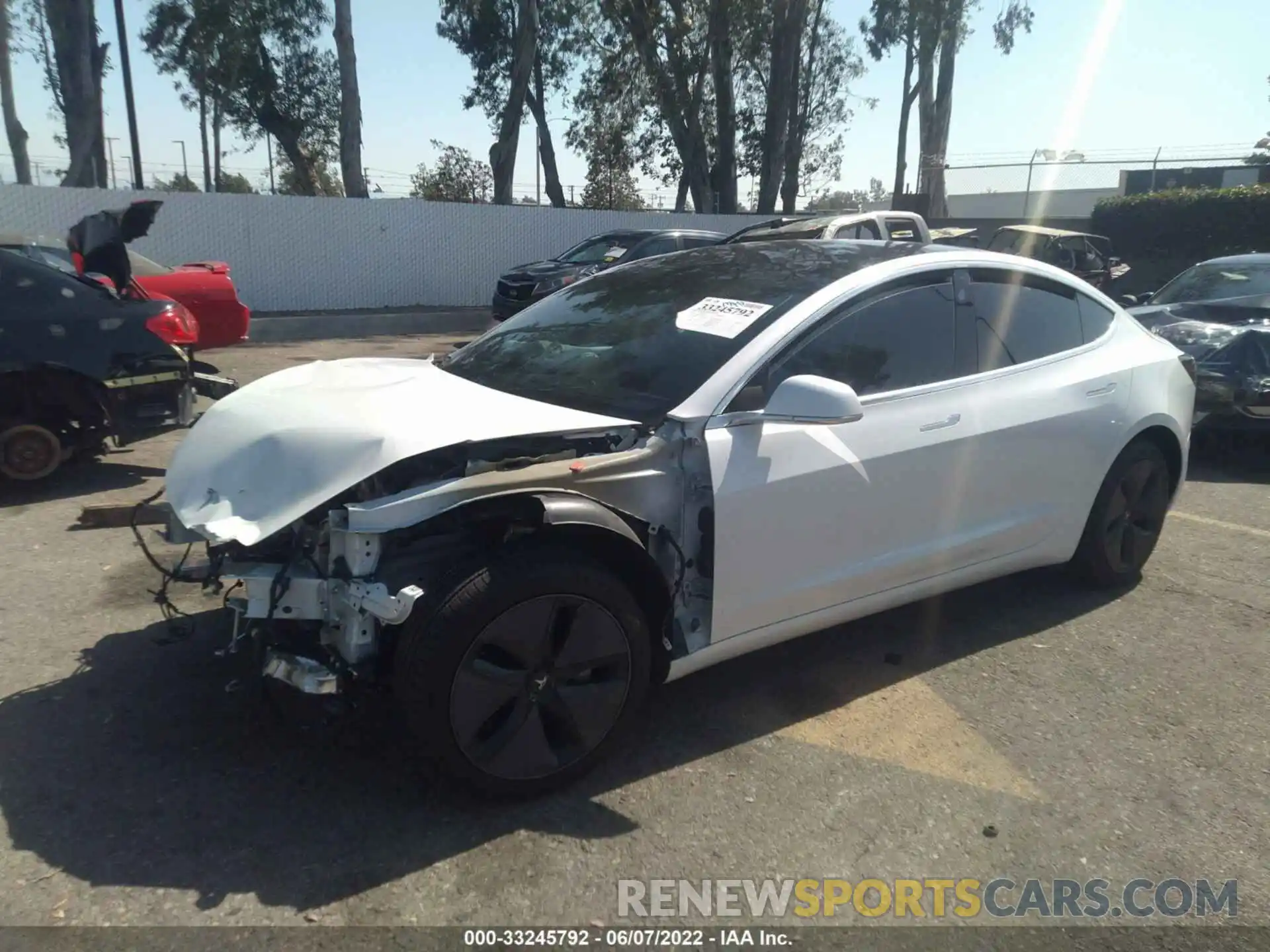 2 Photograph of a damaged car 5YJ3E1EA0LF642648 TESLA MODEL 3 2020