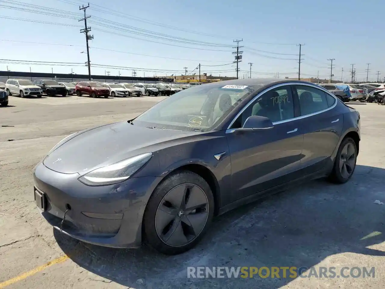 2 Photograph of a damaged car 5YJ3E1EA0LF658204 TESLA MODEL 3 2020