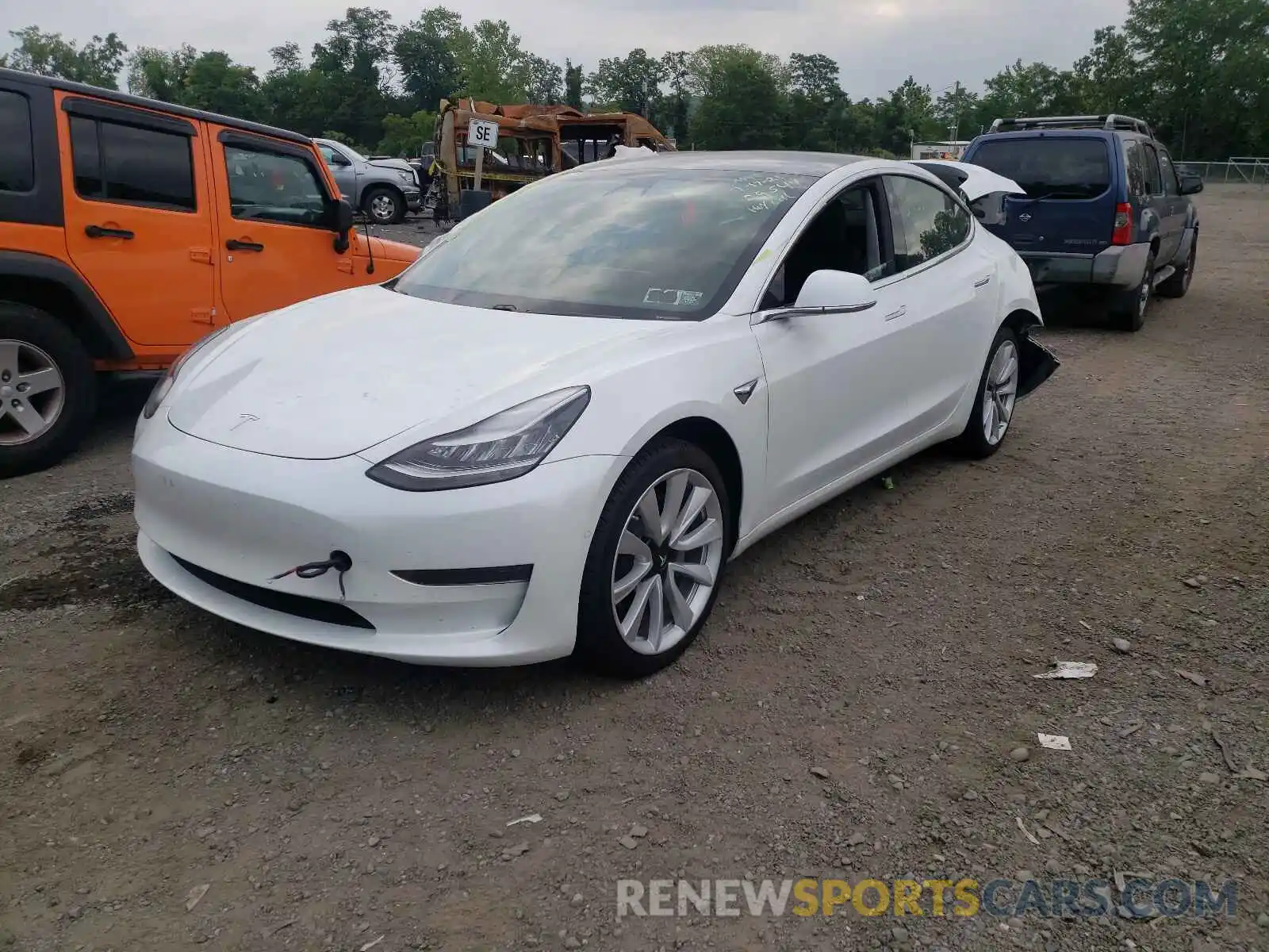 2 Photograph of a damaged car 5YJ3E1EA0LF661460 TESLA MODEL 3 2020