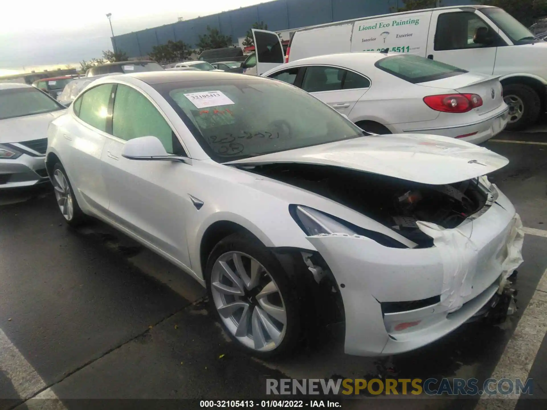 1 Photograph of a damaged car 5YJ3E1EA0LF661829 TESLA MODEL 3 2020