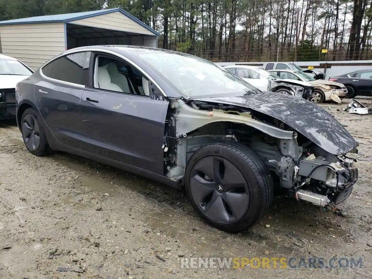 1 Photograph of a damaged car 5YJ3E1EA0LF738134 TESLA MODEL 3 2020