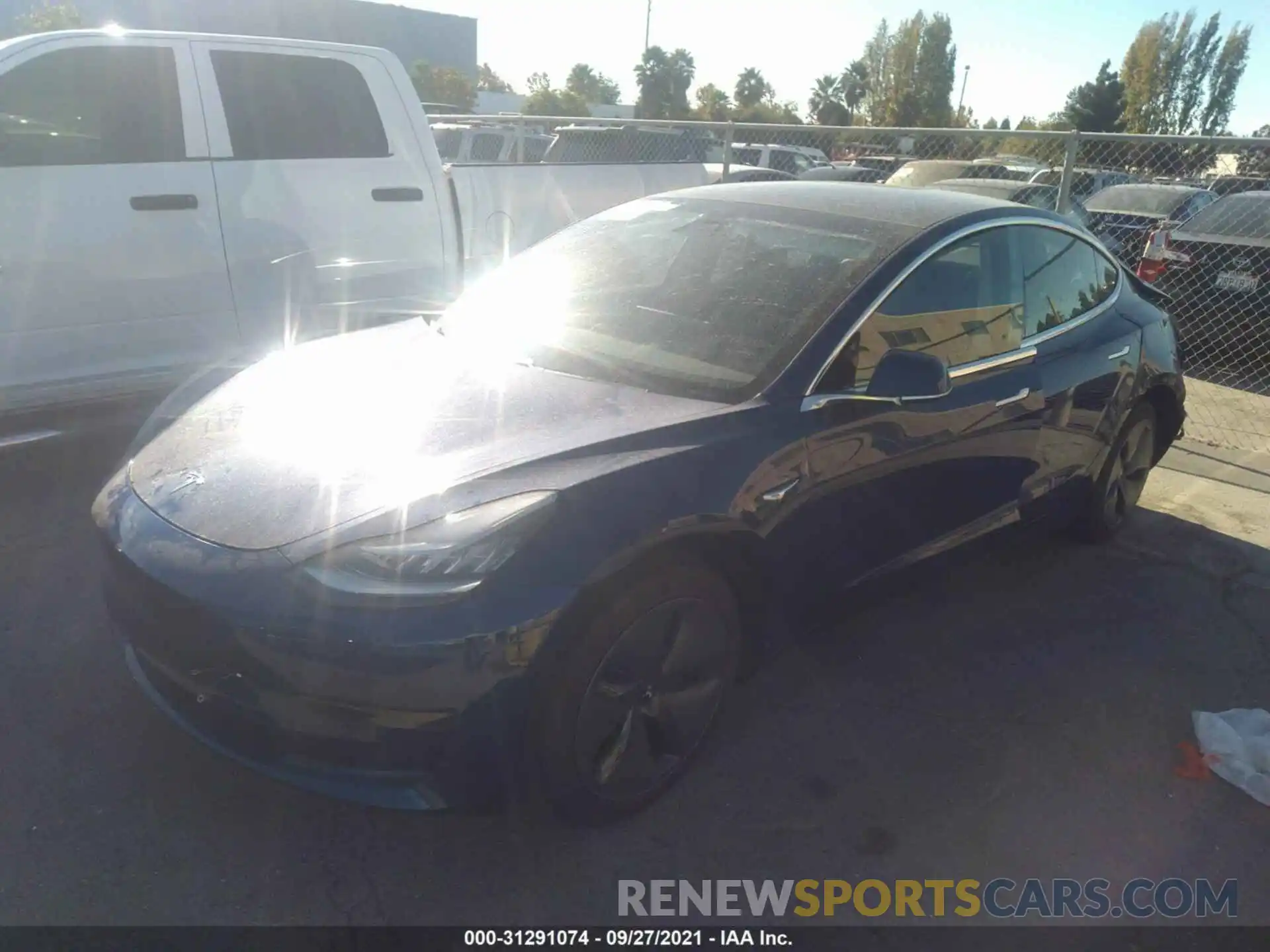 2 Photograph of a damaged car 5YJ3E1EA0LF739848 TESLA MODEL 3 2020