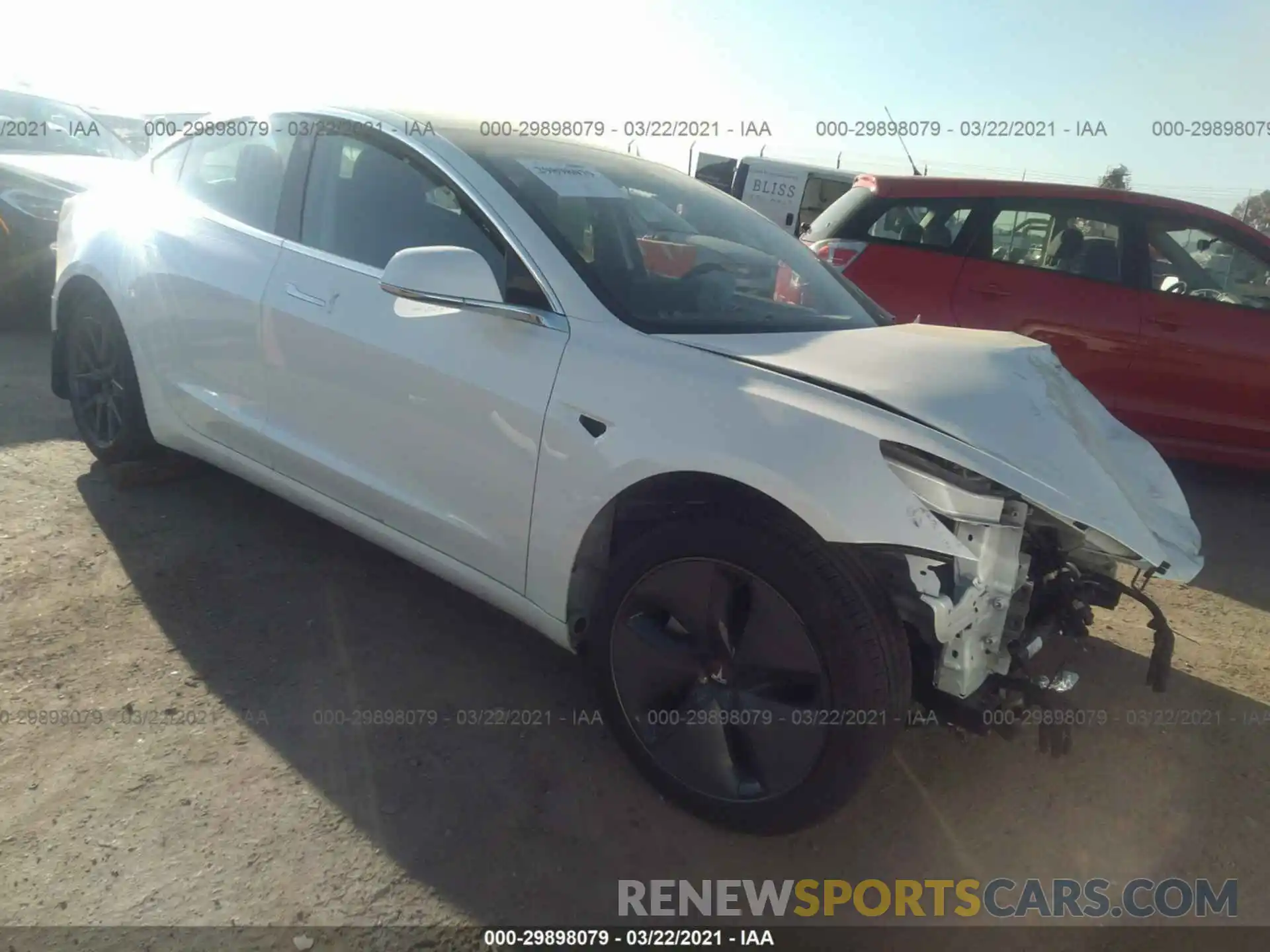 1 Photograph of a damaged car 5YJ3E1EA0LF739977 TESLA MODEL 3 2020