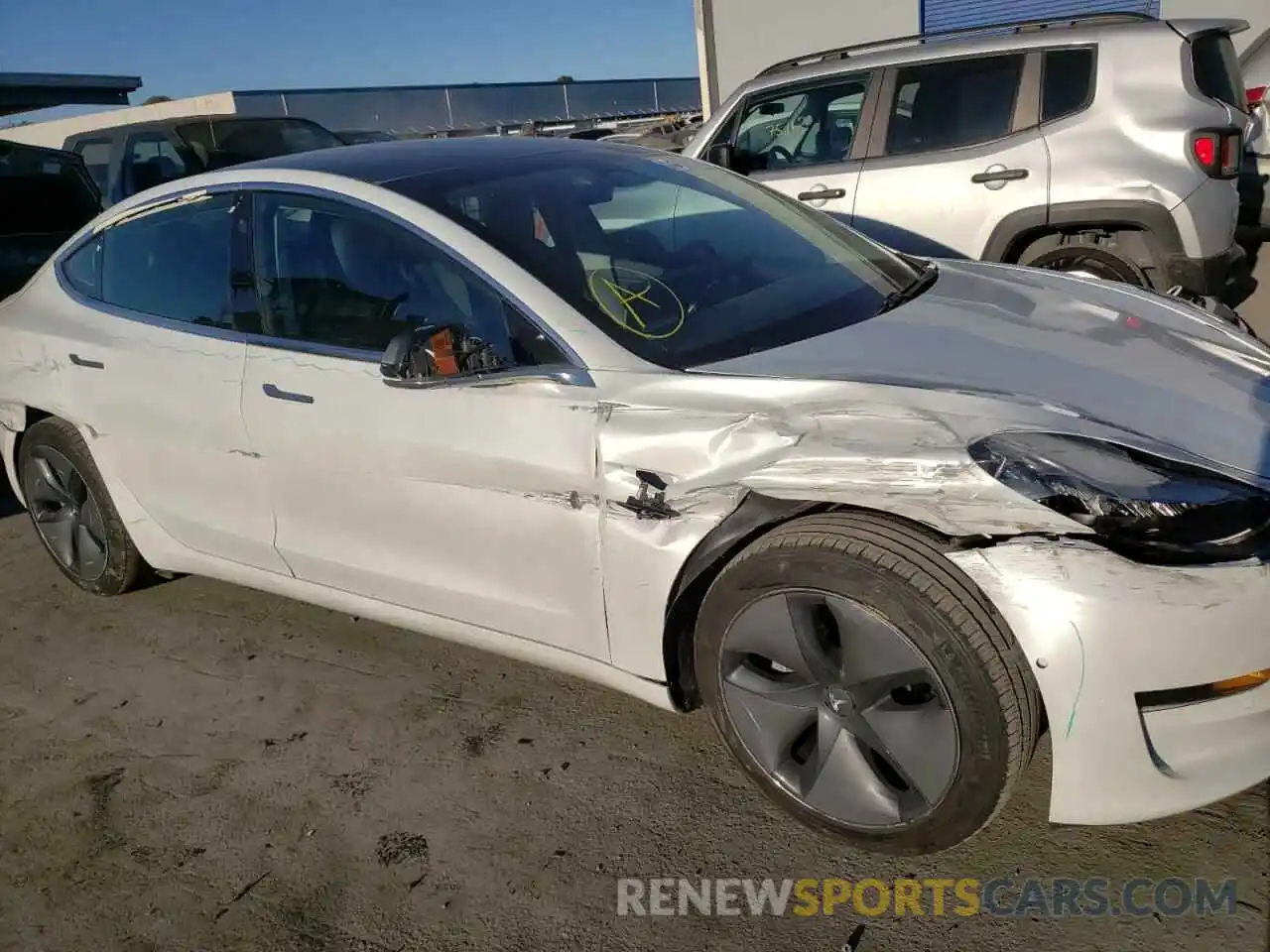 9 Photograph of a damaged car 5YJ3E1EA0LF740000 TESLA MODEL 3 2020