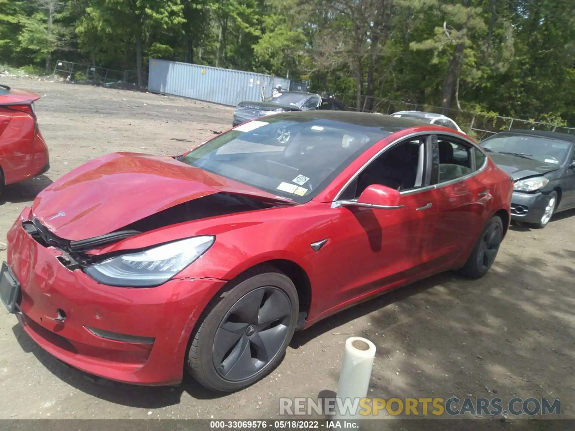 2 Photograph of a damaged car 5YJ3E1EA0LF745648 TESLA MODEL 3 2020