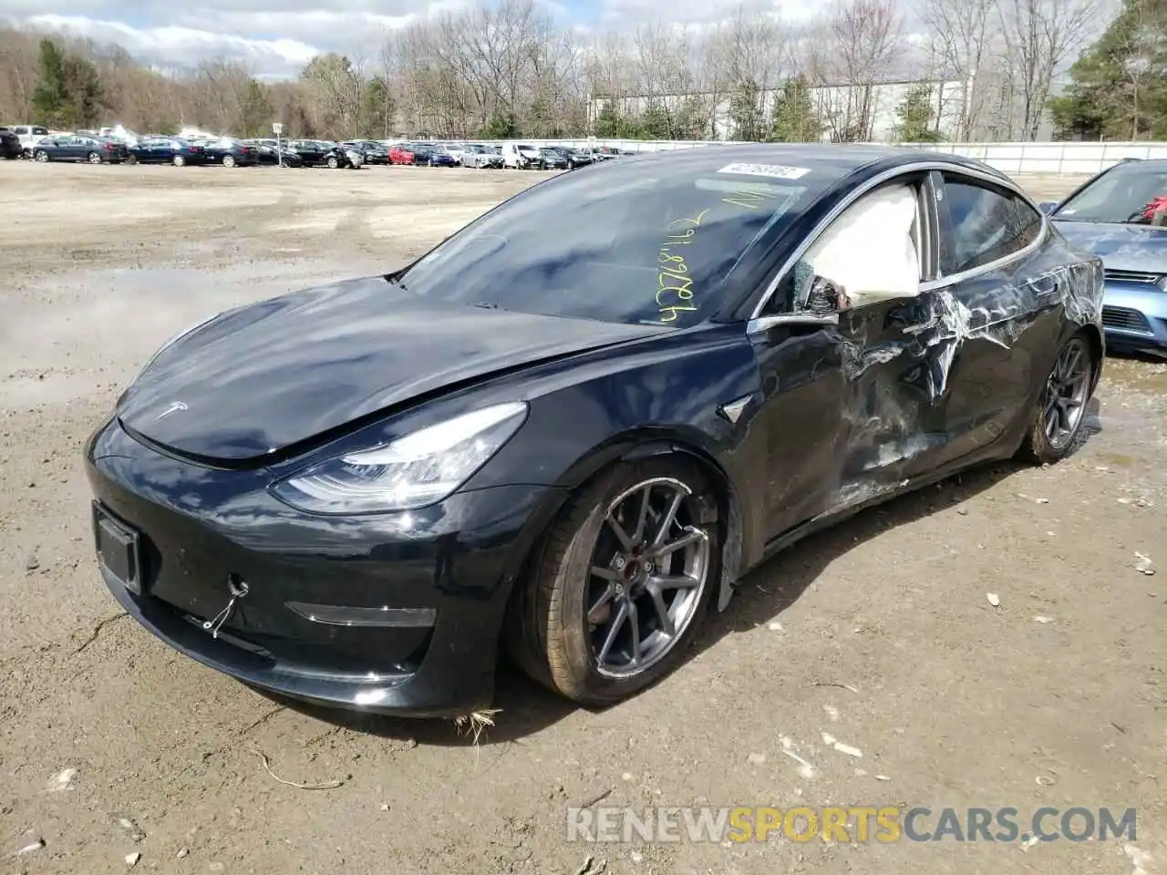 2 Photograph of a damaged car 5YJ3E1EA0LF784756 TESLA MODEL 3 2020