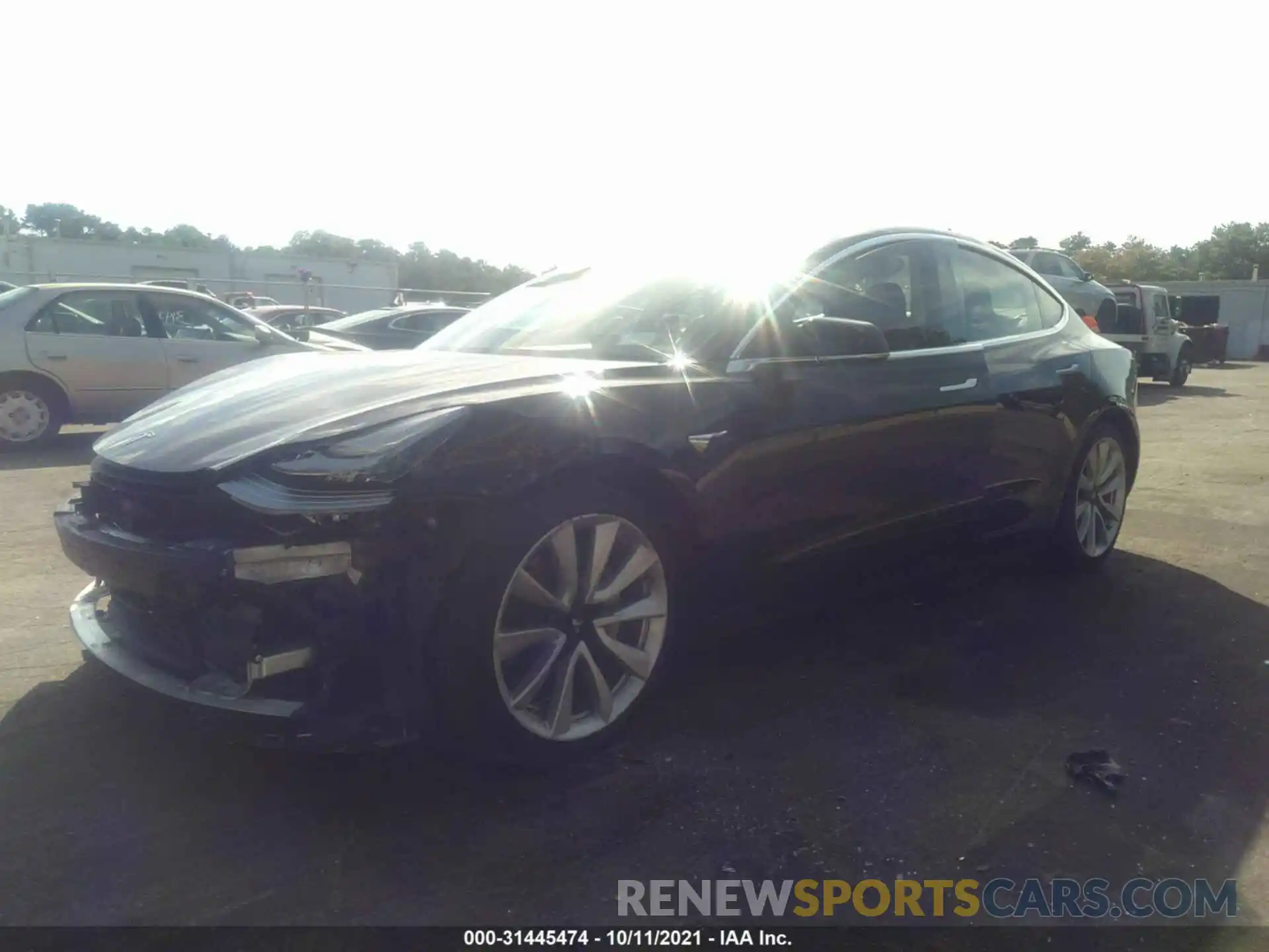 2 Photograph of a damaged car 5YJ3E1EA0LF785518 TESLA MODEL 3 2020