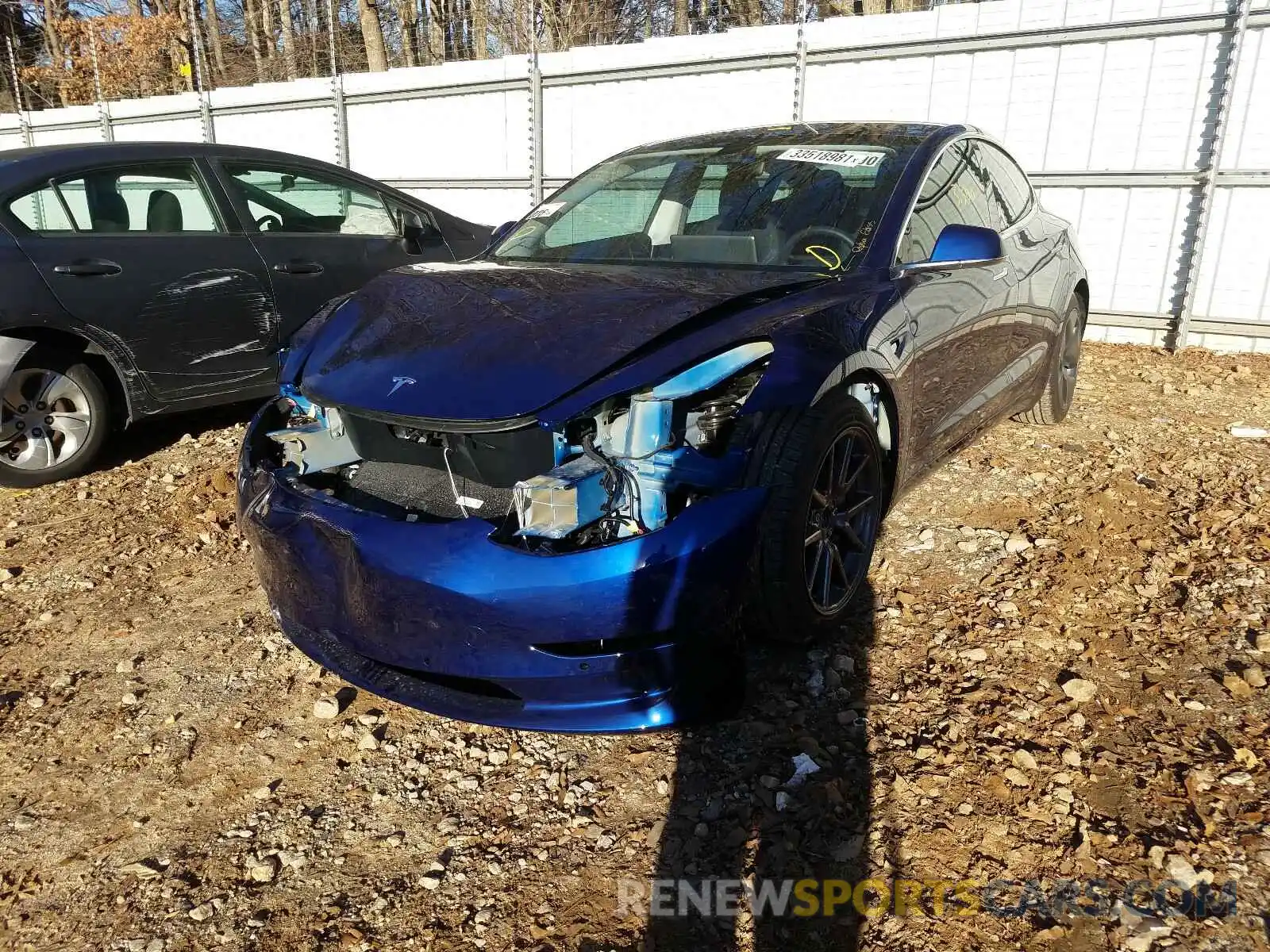 2 Photograph of a damaged car 5YJ3E1EA0LF792422 TESLA MODEL 3 2020