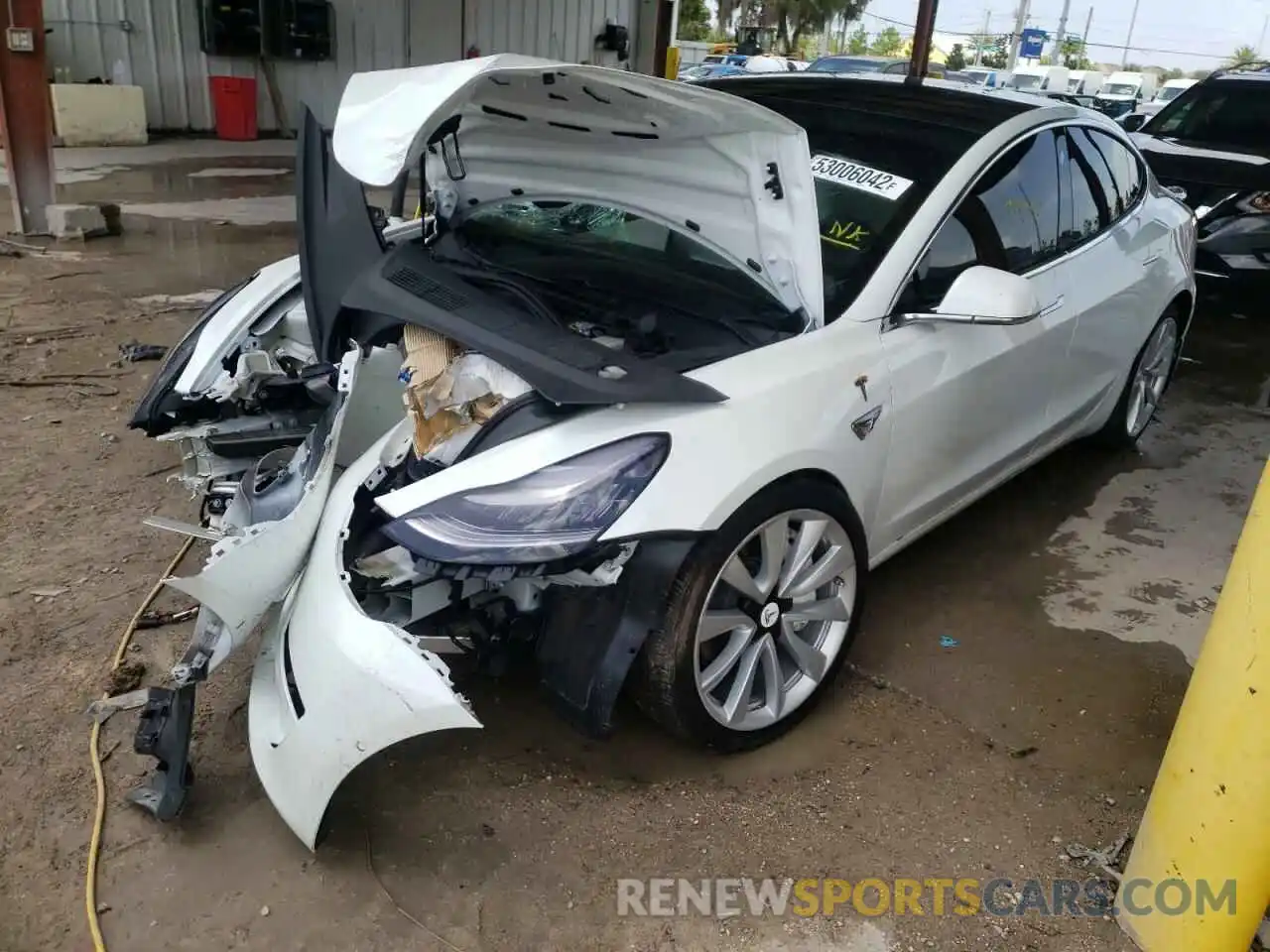 2 Photograph of a damaged car 5YJ3E1EA0LF793425 TESLA MODEL 3 2020