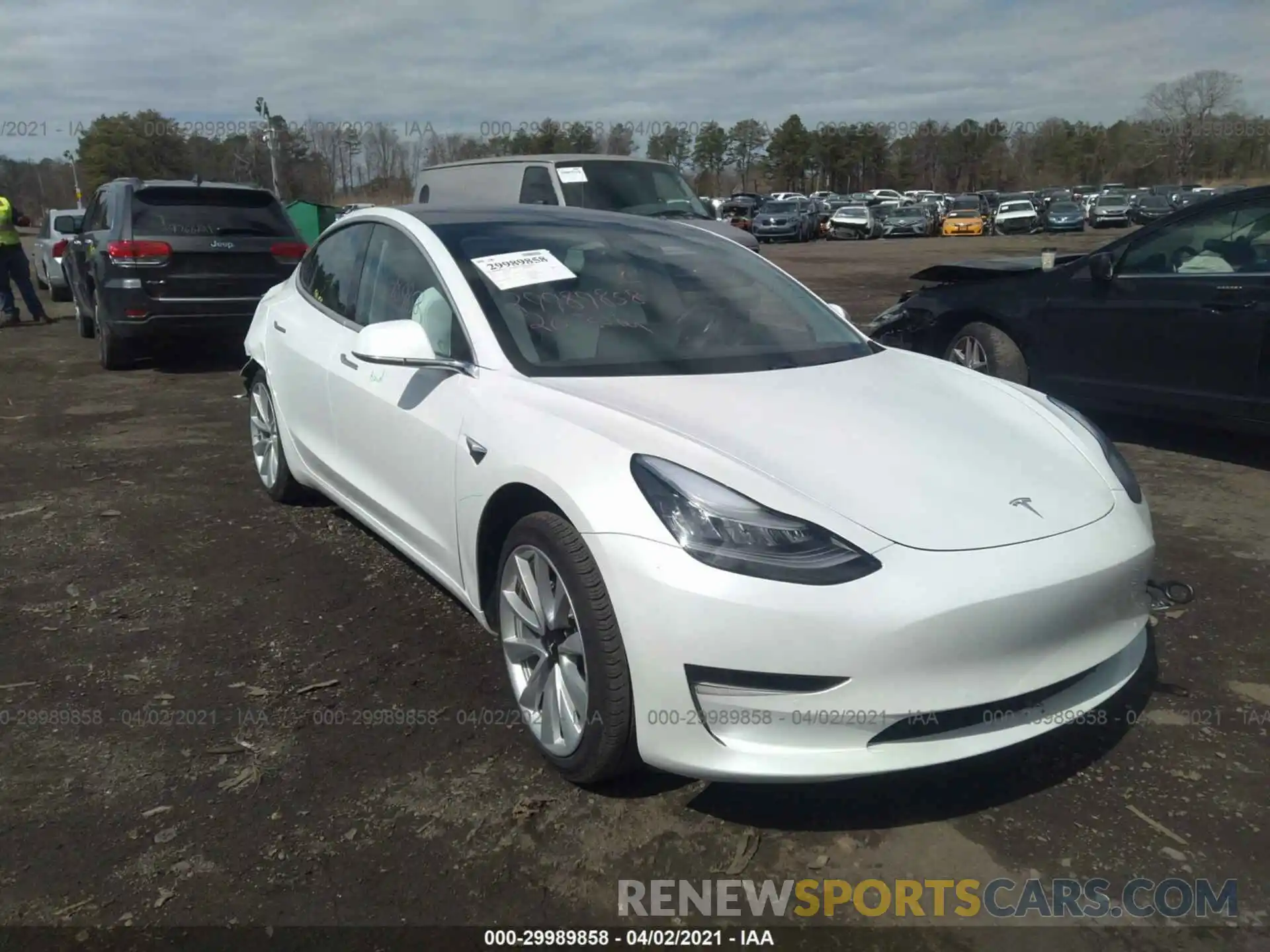 1 Photograph of a damaged car 5YJ3E1EA0LF793473 TESLA MODEL 3 2020