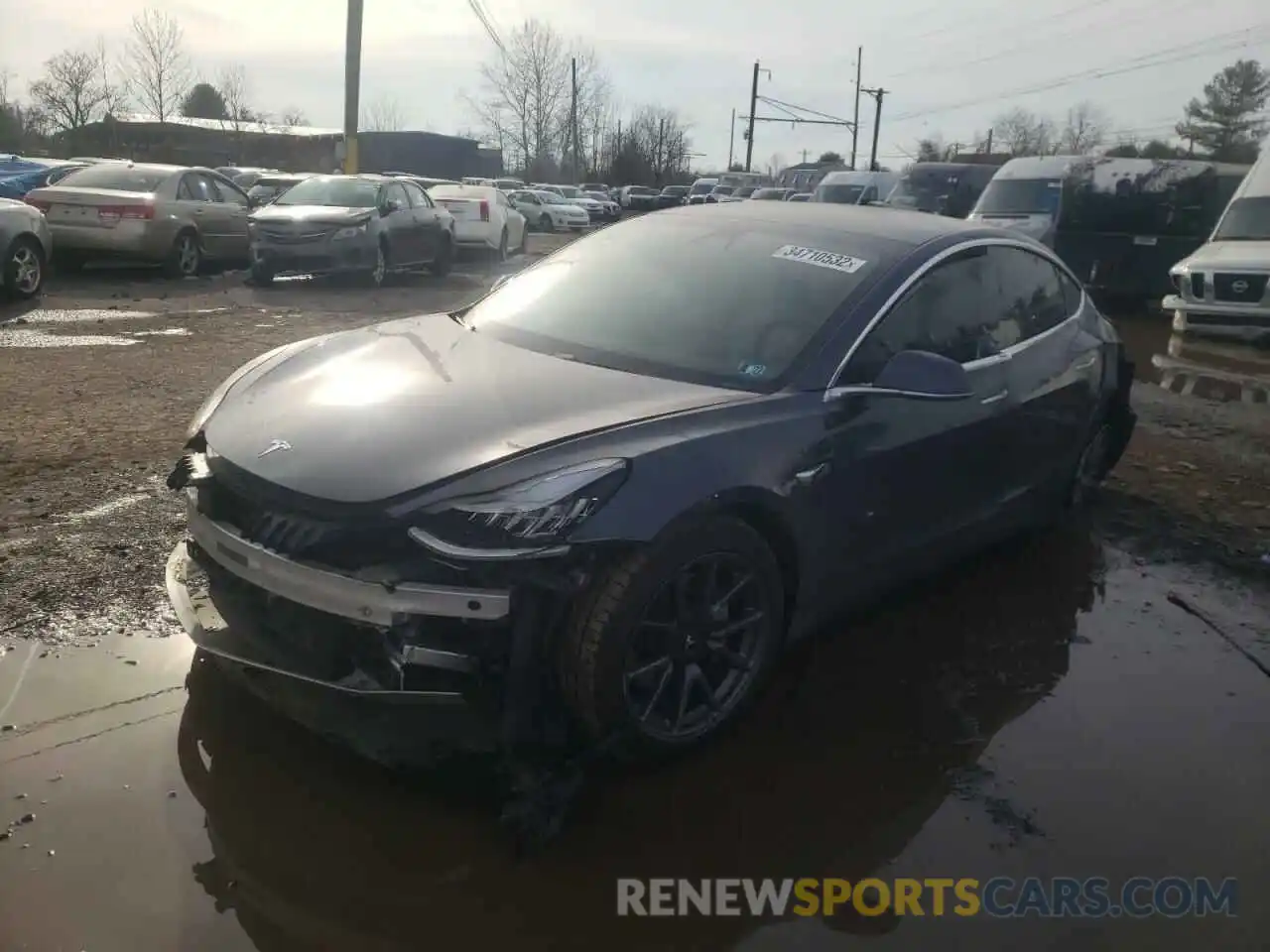 2 Photograph of a damaged car 5YJ3E1EA0LF797667 TESLA MODEL 3 2020