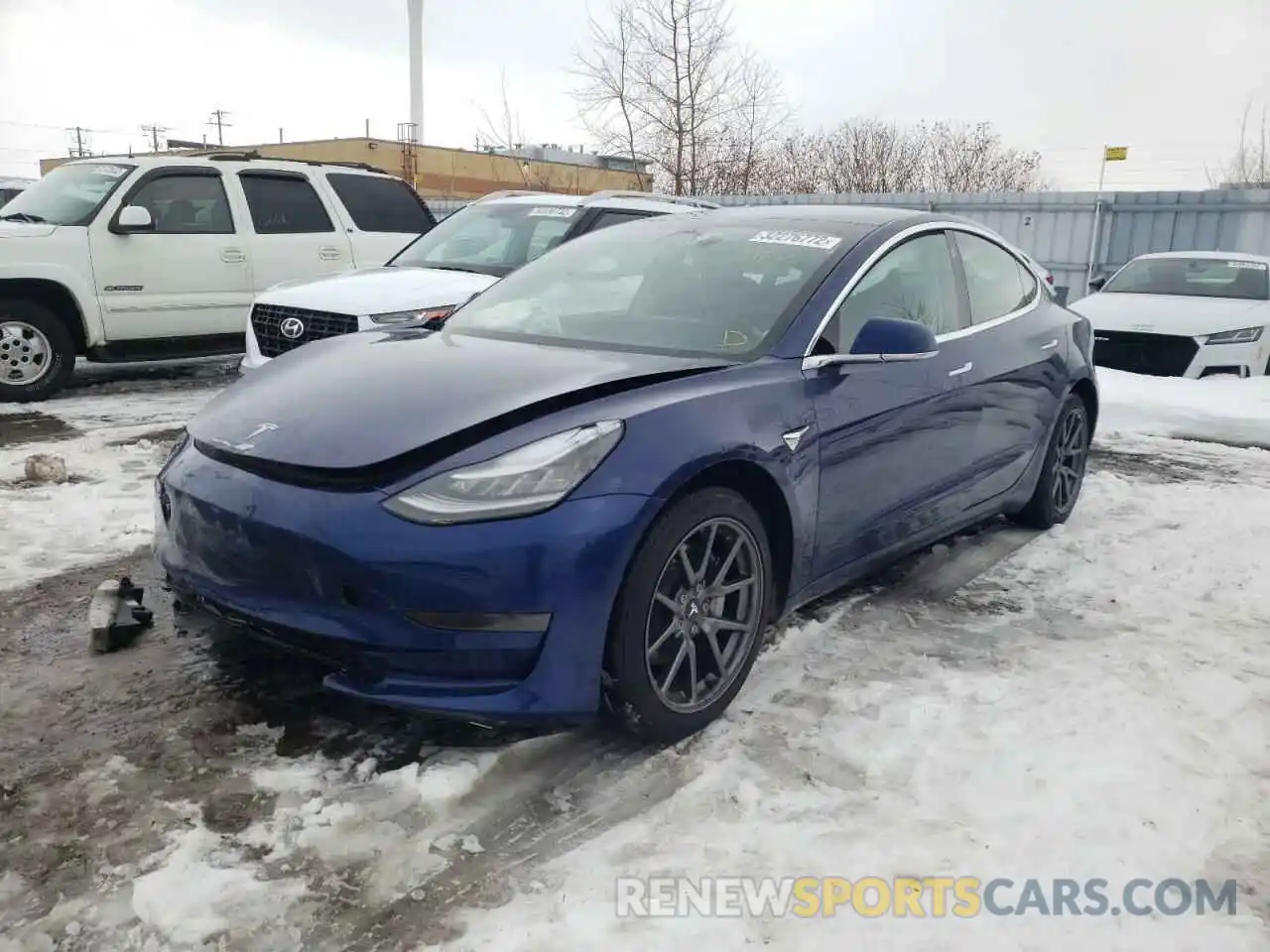 2 Photograph of a damaged car 5YJ3E1EA0LF798513 TESLA MODEL 3 2020