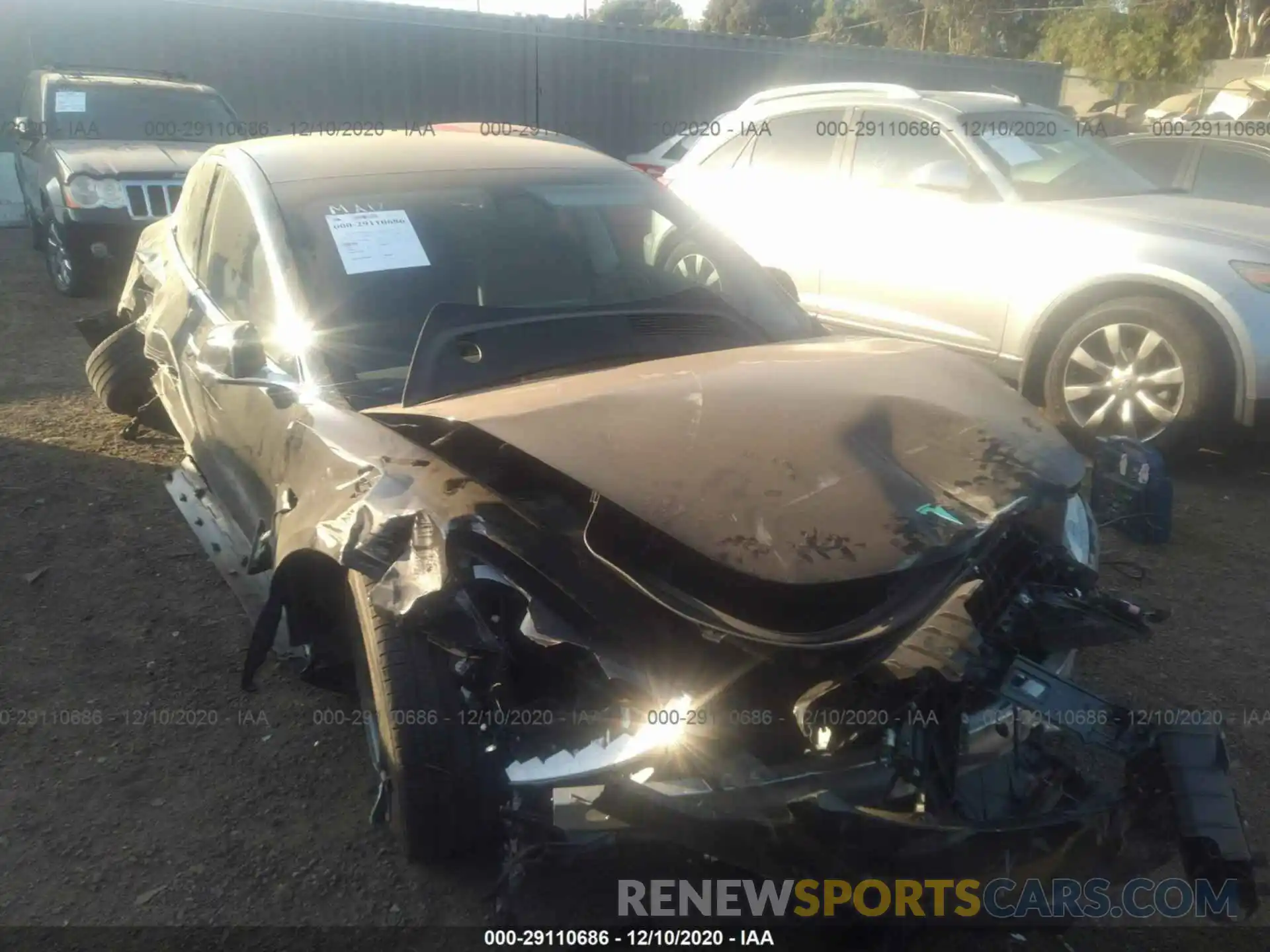 1 Photograph of a damaged car 5YJ3E1EA0LF798804 TESLA MODEL 3 2020