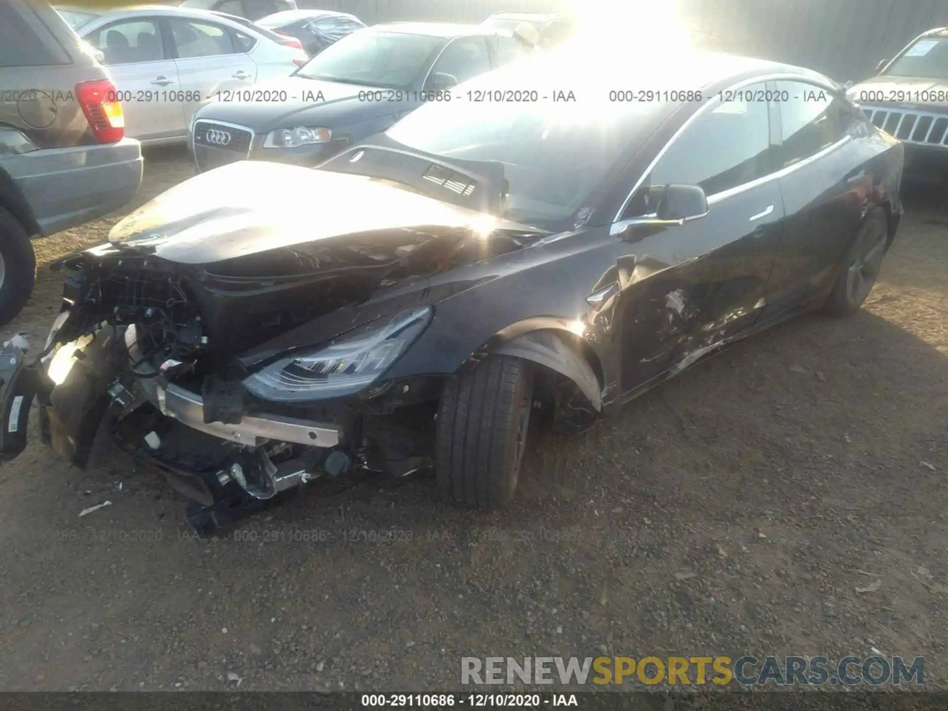 2 Photograph of a damaged car 5YJ3E1EA0LF798804 TESLA MODEL 3 2020