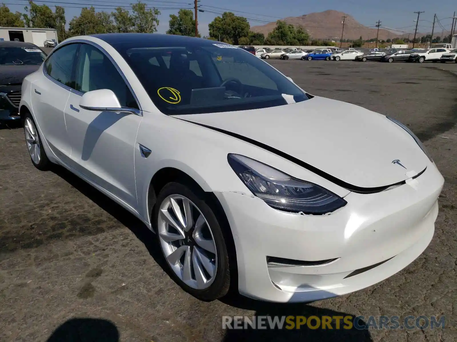 1 Photograph of a damaged car 5YJ3E1EA0LF802396 TESLA MODEL 3 2020