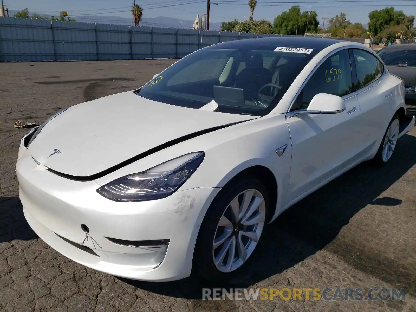 2 Photograph of a damaged car 5YJ3E1EA0LF802396 TESLA MODEL 3 2020