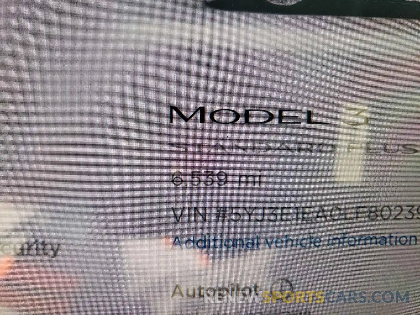 8 Photograph of a damaged car 5YJ3E1EA0LF802396 TESLA MODEL 3 2020