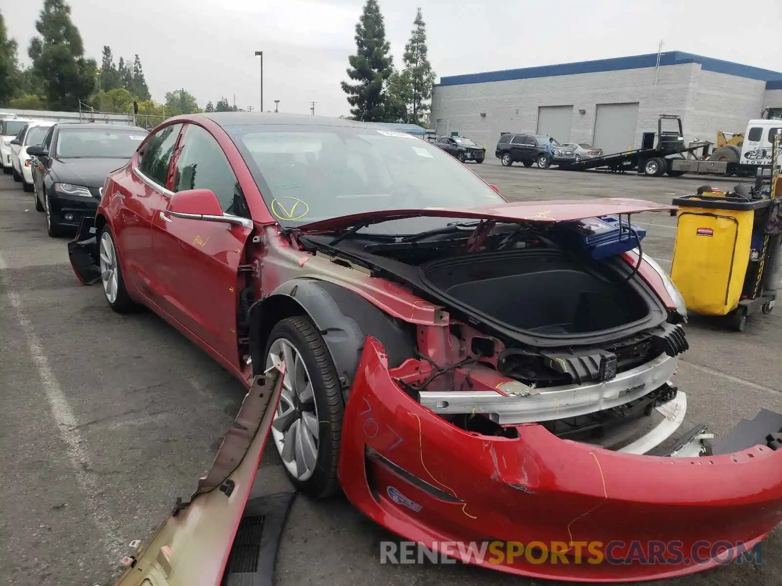 1 Photograph of a damaged car 5YJ3E1EA0LF808036 TESLA MODEL 3 2020