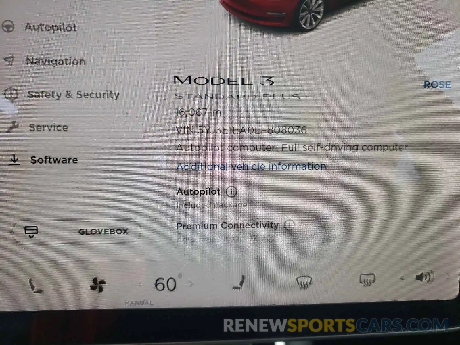 8 Photograph of a damaged car 5YJ3E1EA0LF808036 TESLA MODEL 3 2020