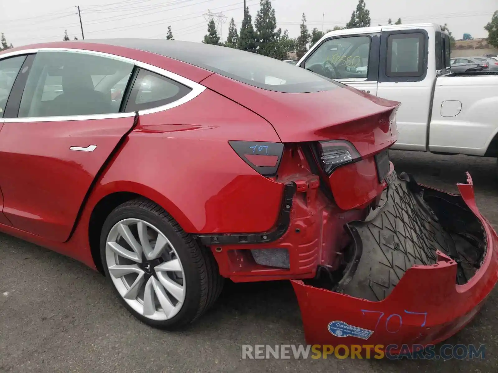 9 Photograph of a damaged car 5YJ3E1EA0LF808036 TESLA MODEL 3 2020