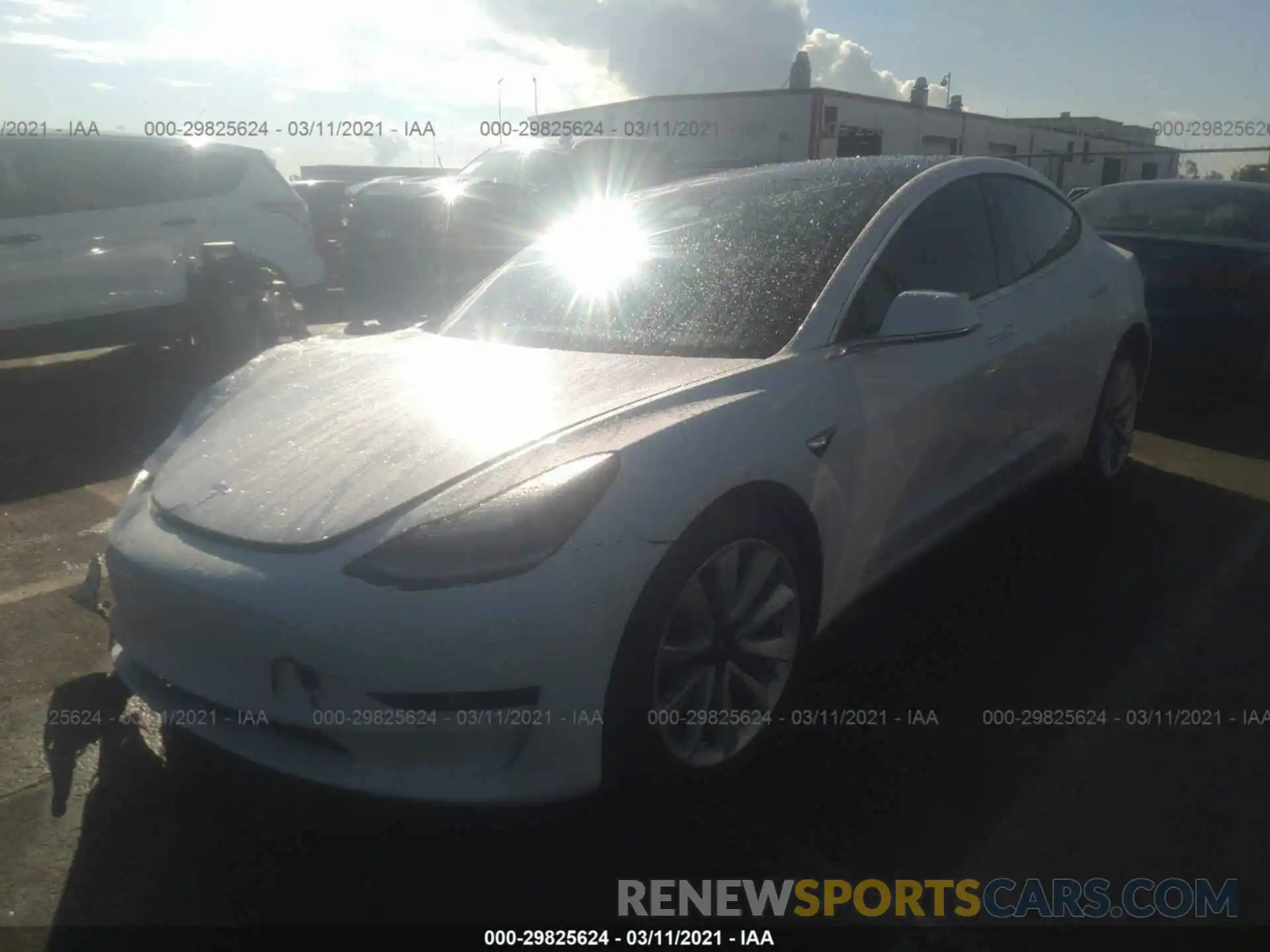 2 Photograph of a damaged car 5YJ3E1EA1LF476818 TESLA MODEL 3 2020