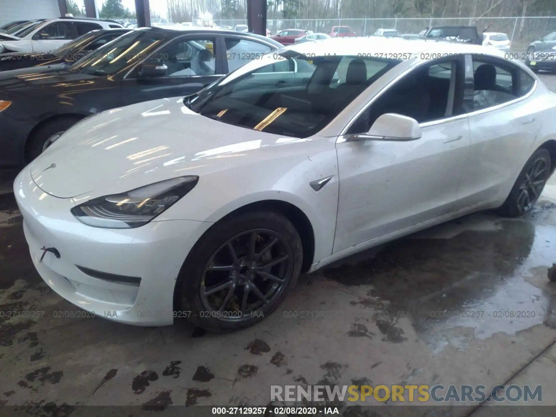 2 Photograph of a damaged car 5YJ3E1EA1LF598126 TESLA MODEL 3 2020