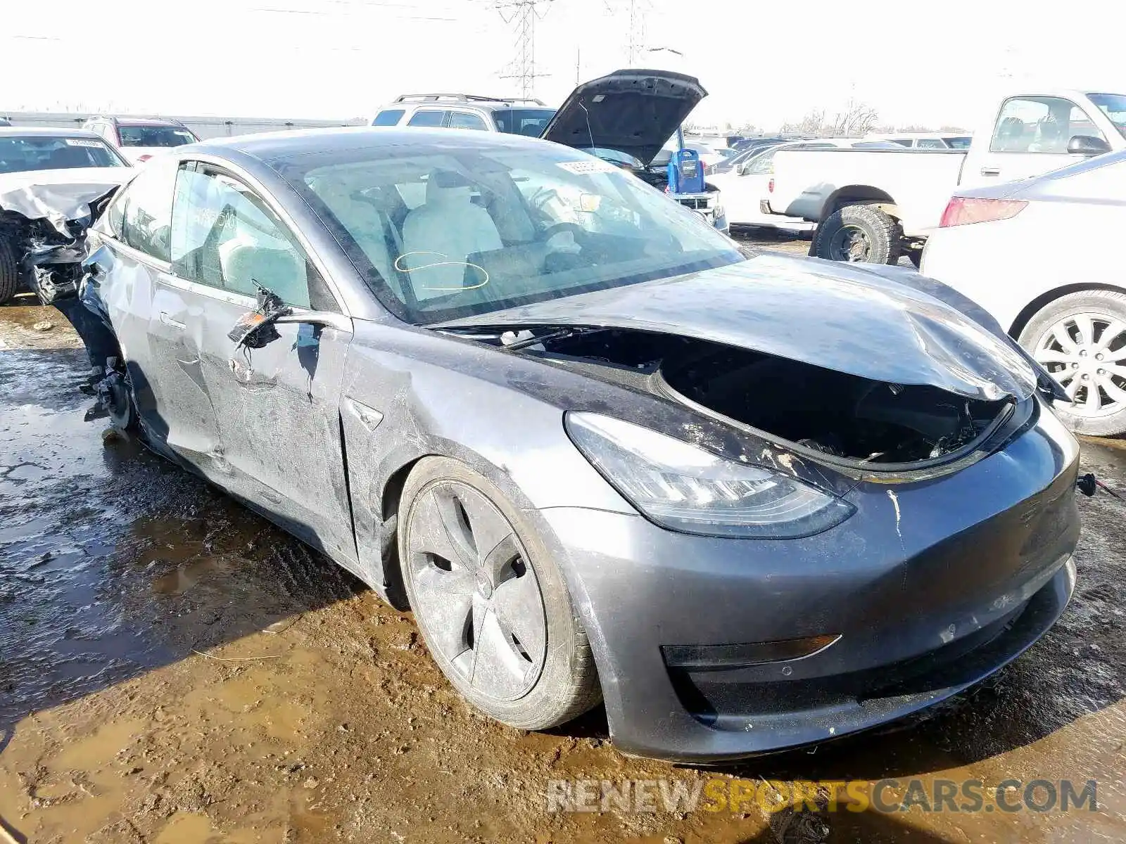 1 Фотография поврежденного автомобиля 5YJ3E1EA1LF599048 TESLA MODEL 3 2020