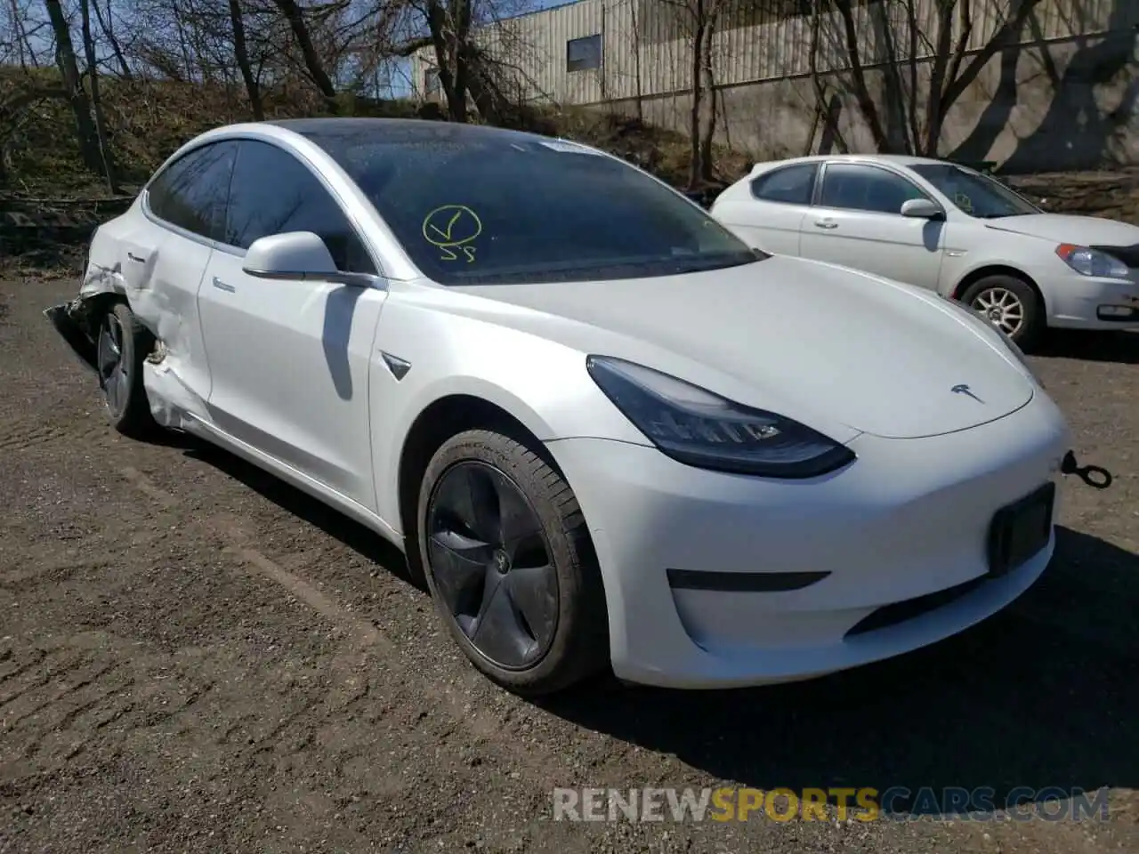 1 Photograph of a damaged car 5YJ3E1EA1LF603762 TESLA MODEL 3 2020