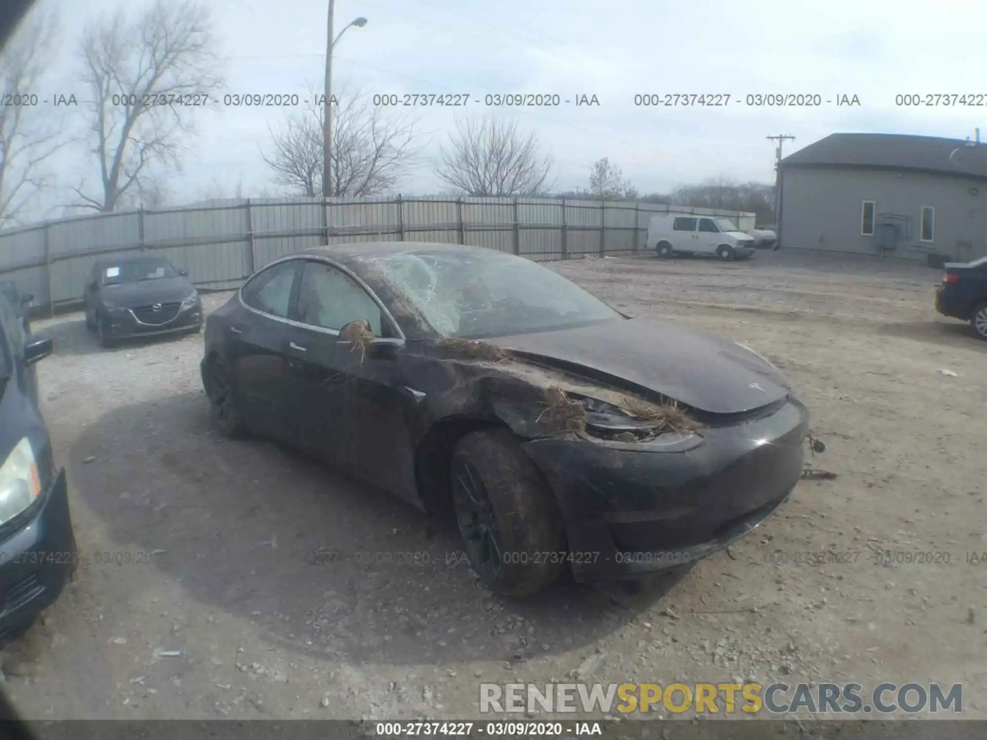 1 Photograph of a damaged car 5YJ3E1EA1LF609349 TESLA MODEL 3 2020