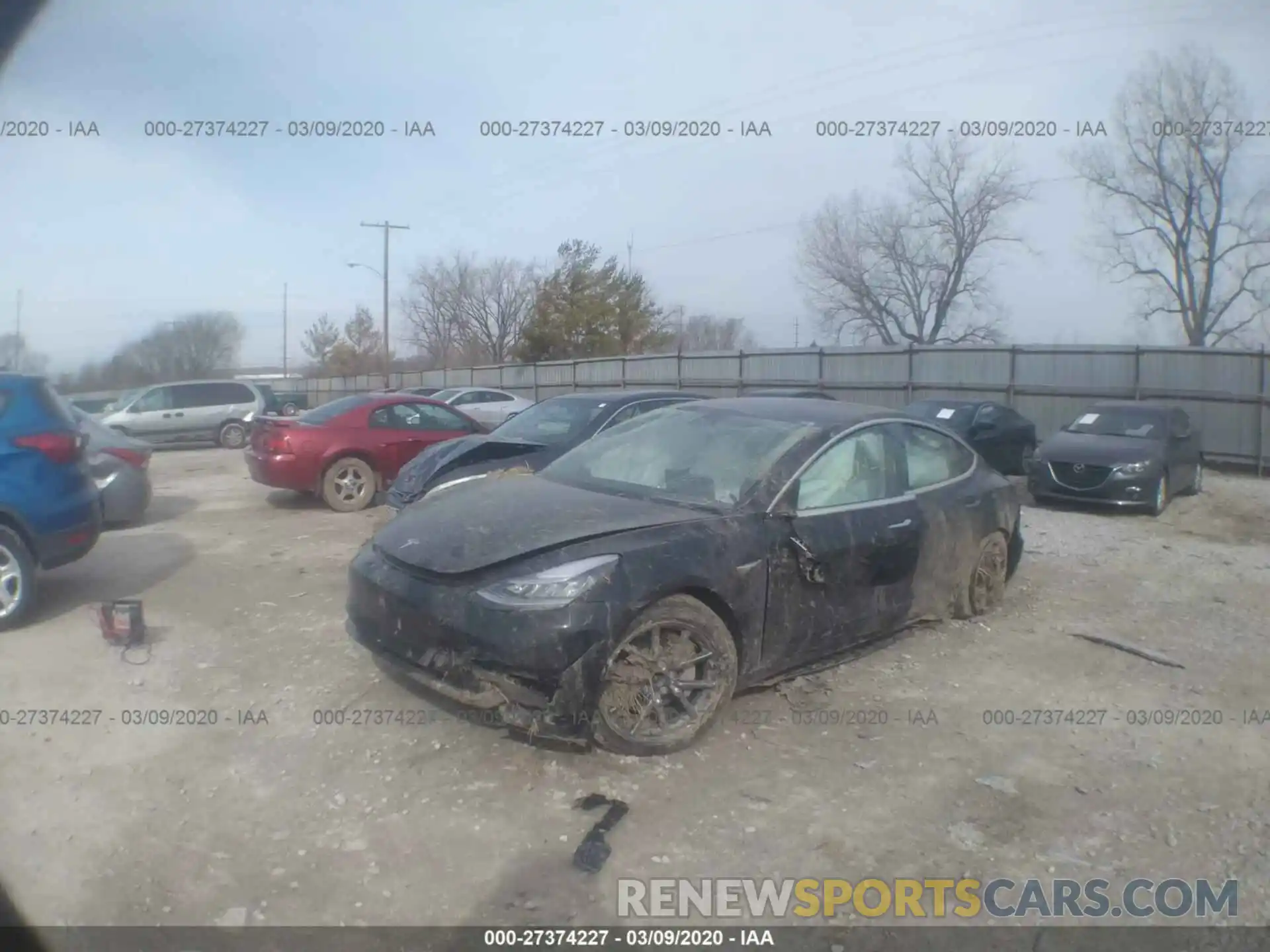 2 Photograph of a damaged car 5YJ3E1EA1LF609349 TESLA MODEL 3 2020