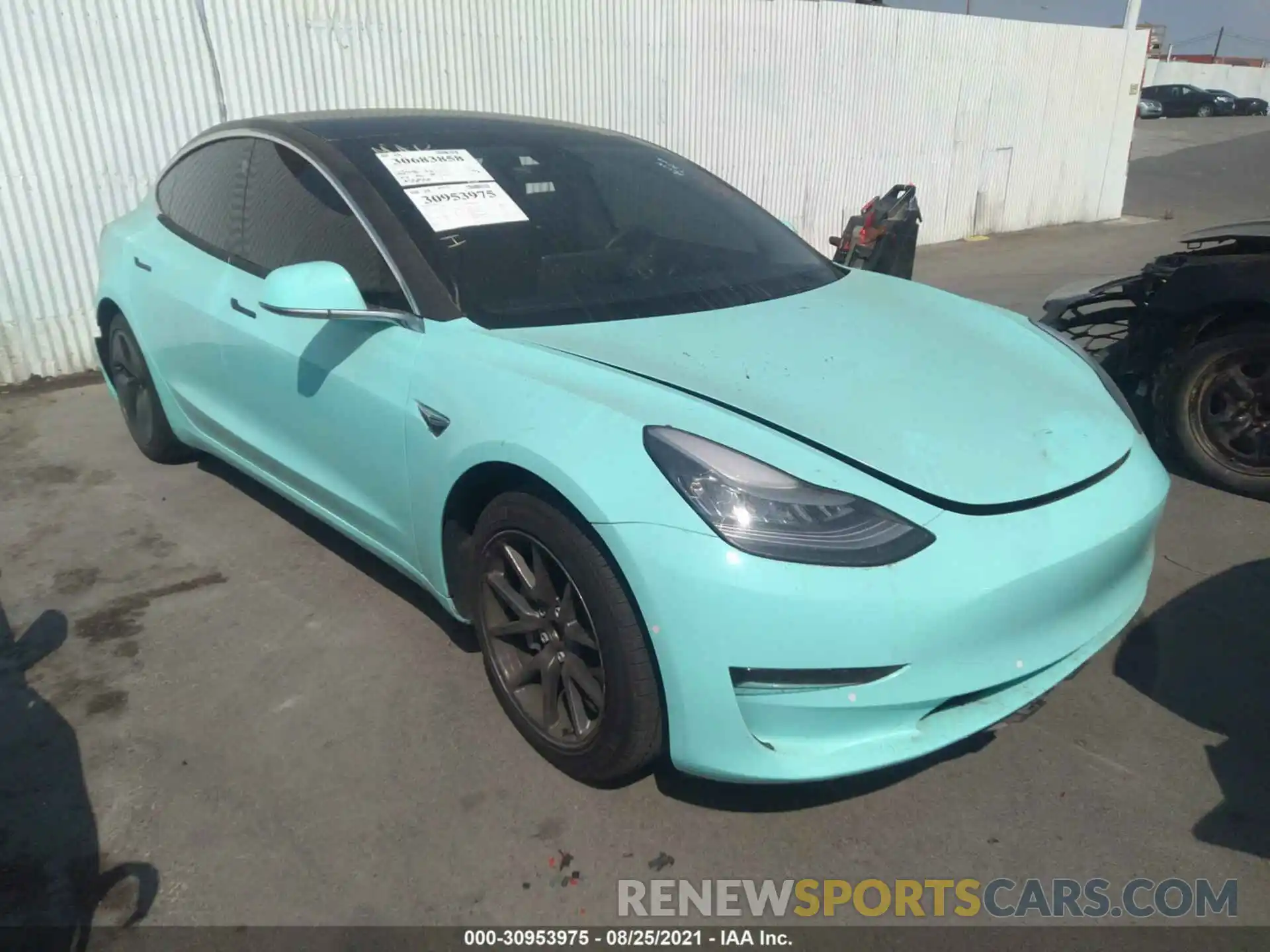 1 Photograph of a damaged car 5YJ3E1EA1LF612381 TESLA MODEL 3 2020