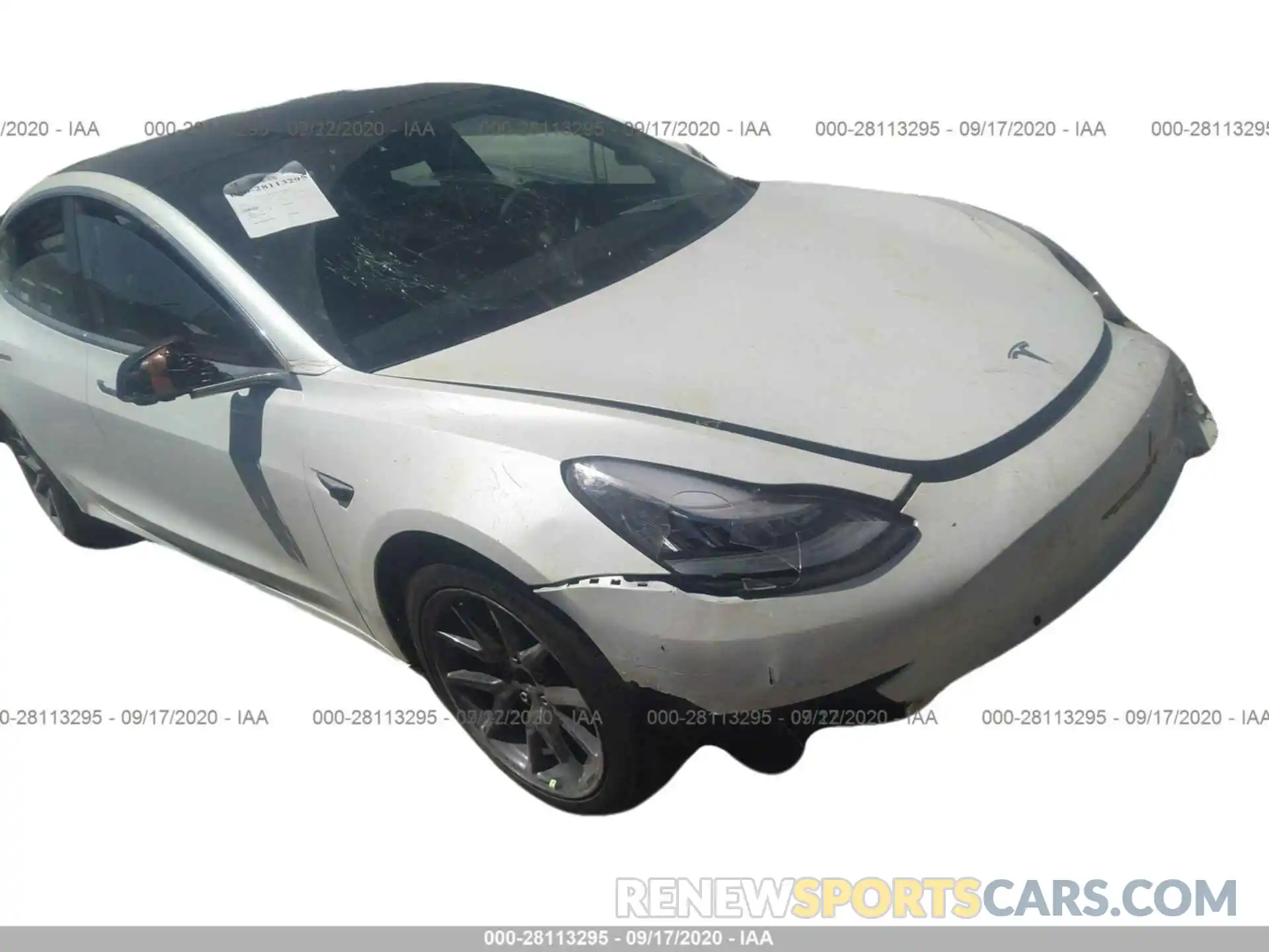 1 Photograph of a damaged car 5YJ3E1EA1LF612462 TESLA MODEL 3 2020